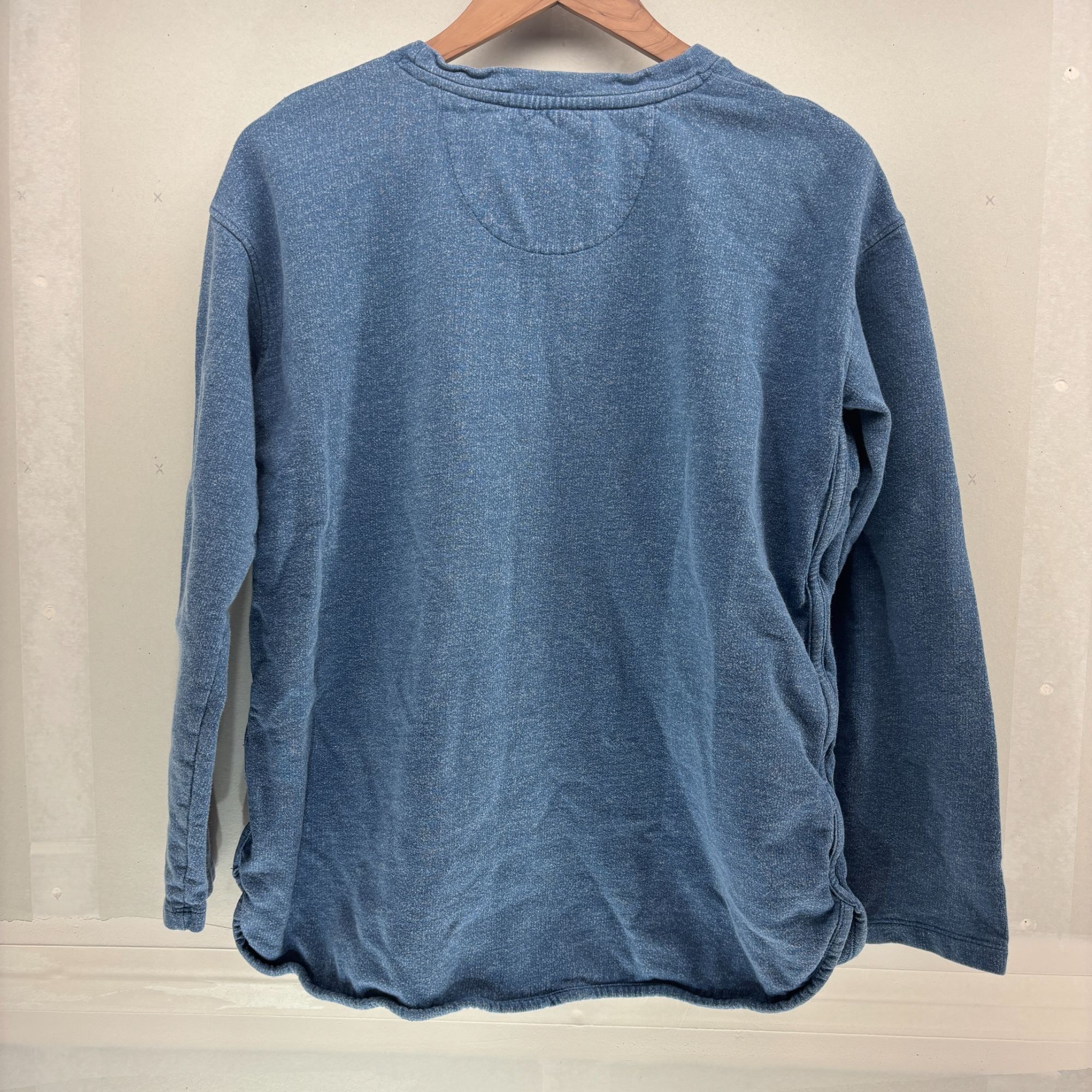 Orvis Orvis Mens Blue Cotton Long Sleeve Pullover Fishing Pocket S Size US M / EU 48-50 / 2 - 2 Thumbnail