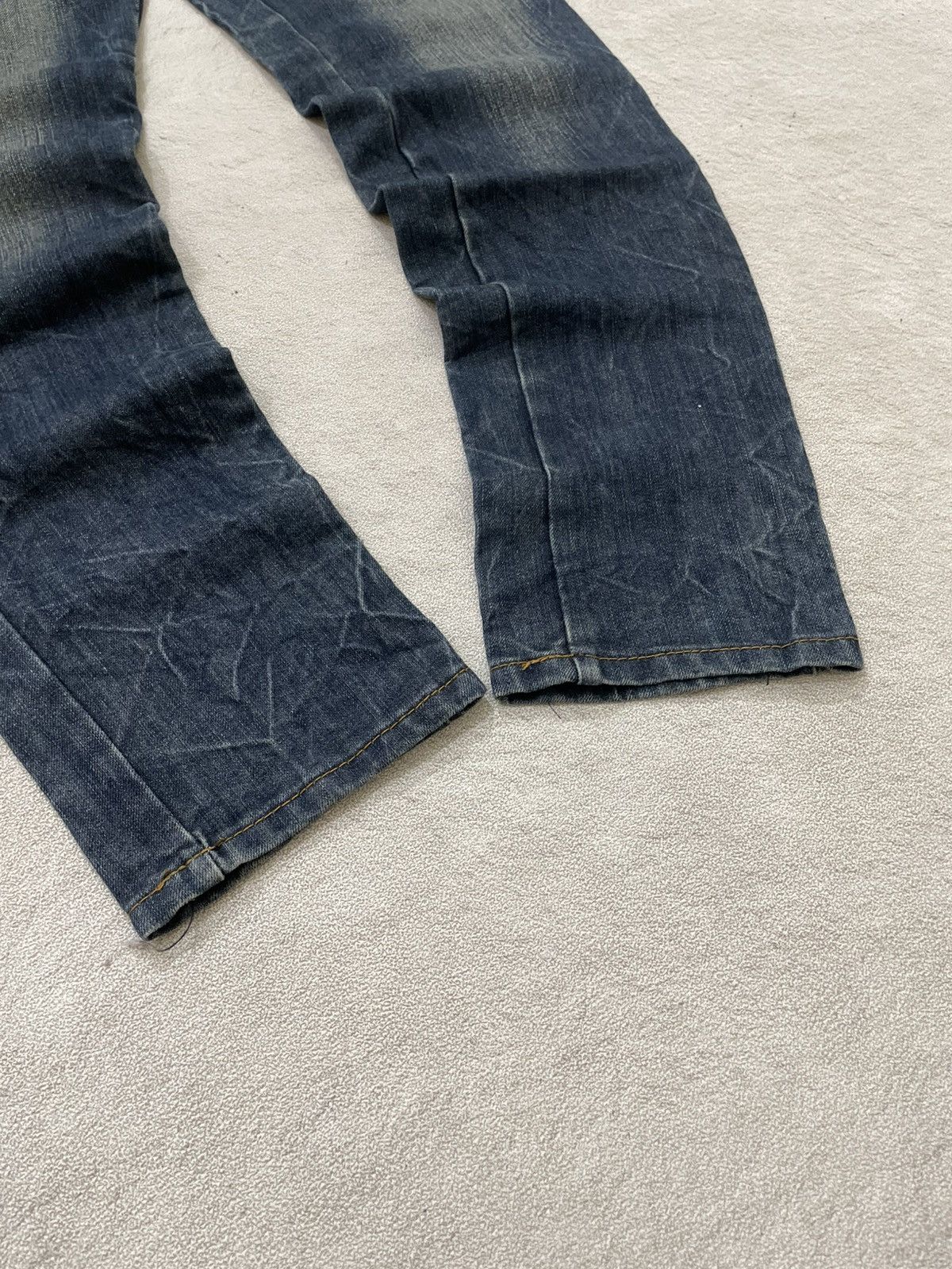 Japanese Brand 00s KSL Archive Japanese Denim Mudwash Jeans Grommet Detail Size US 27 - 4 Thumbnail