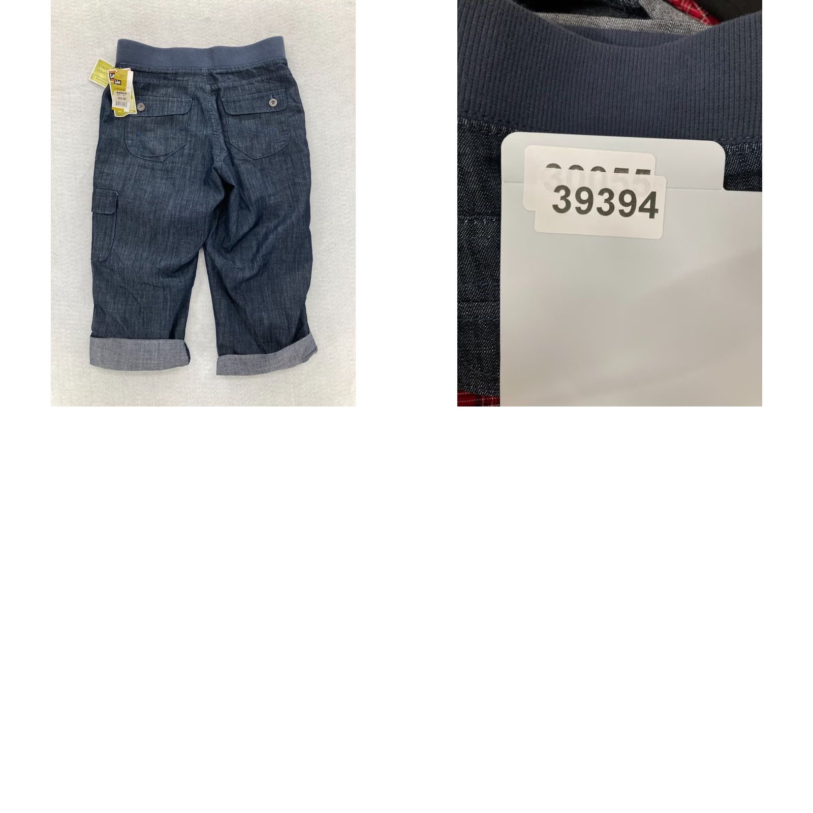 Lee Lee Capri Pants Women 4 Blue Chambray Stretch Waistband Comfort Regular Fit Capris Size 27" / US 4 / IT 40 - 9 Thumbnail