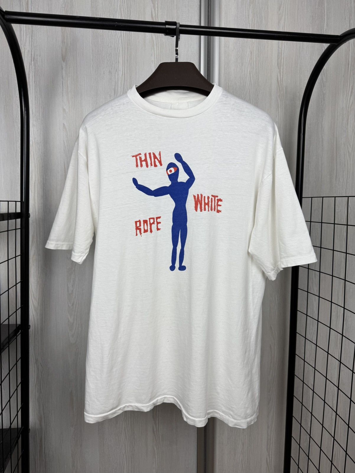 Vintage Vintage Thin Rope White single stitch band tee shirt Size US L / EU 52-54 / 3 - 2 Thumbnail
