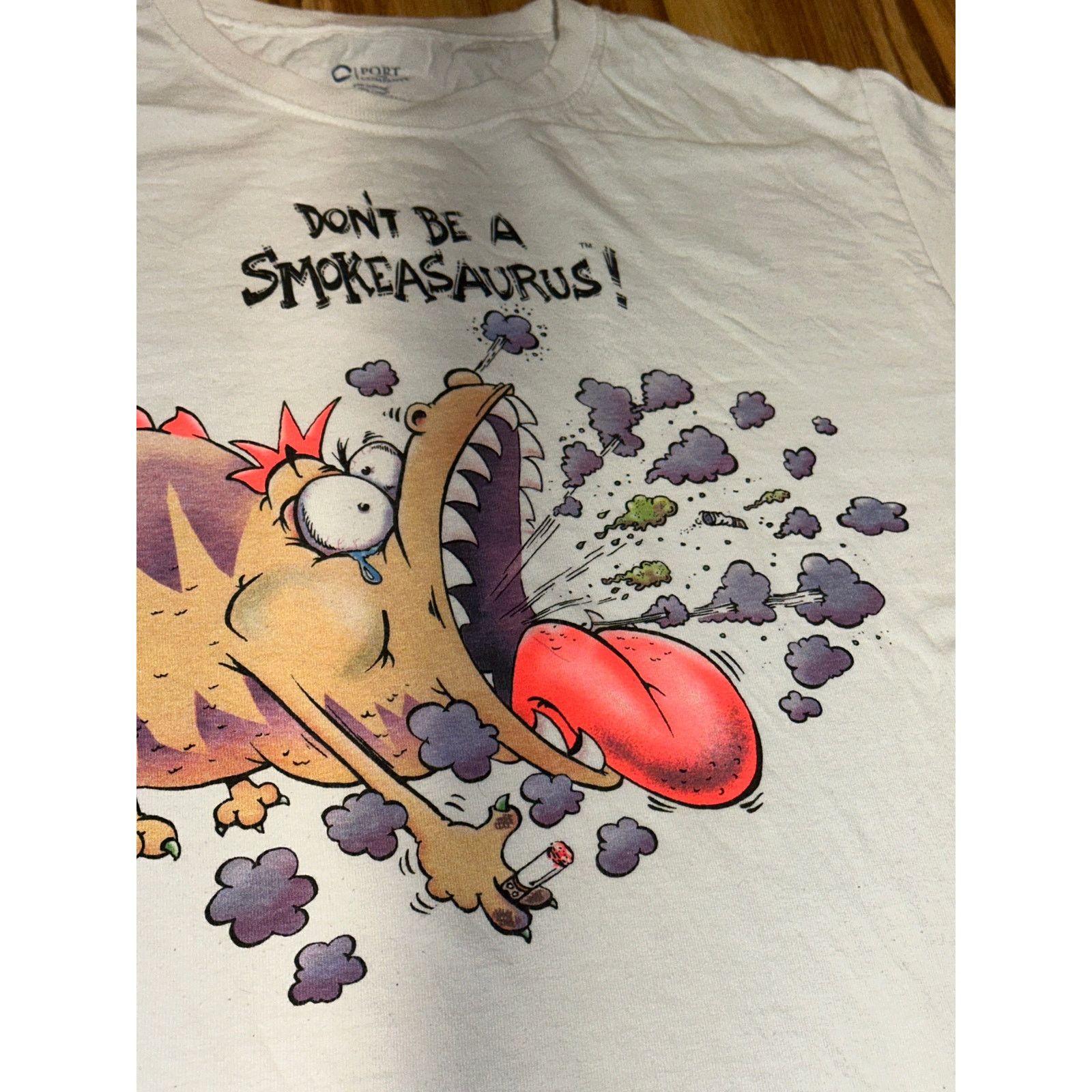 Vintage Vintage 1999 Don’t Be A Smokeasaurus Tshirt Size Small Size US S / EU 44-46 / 1 - 5 Thumbnail