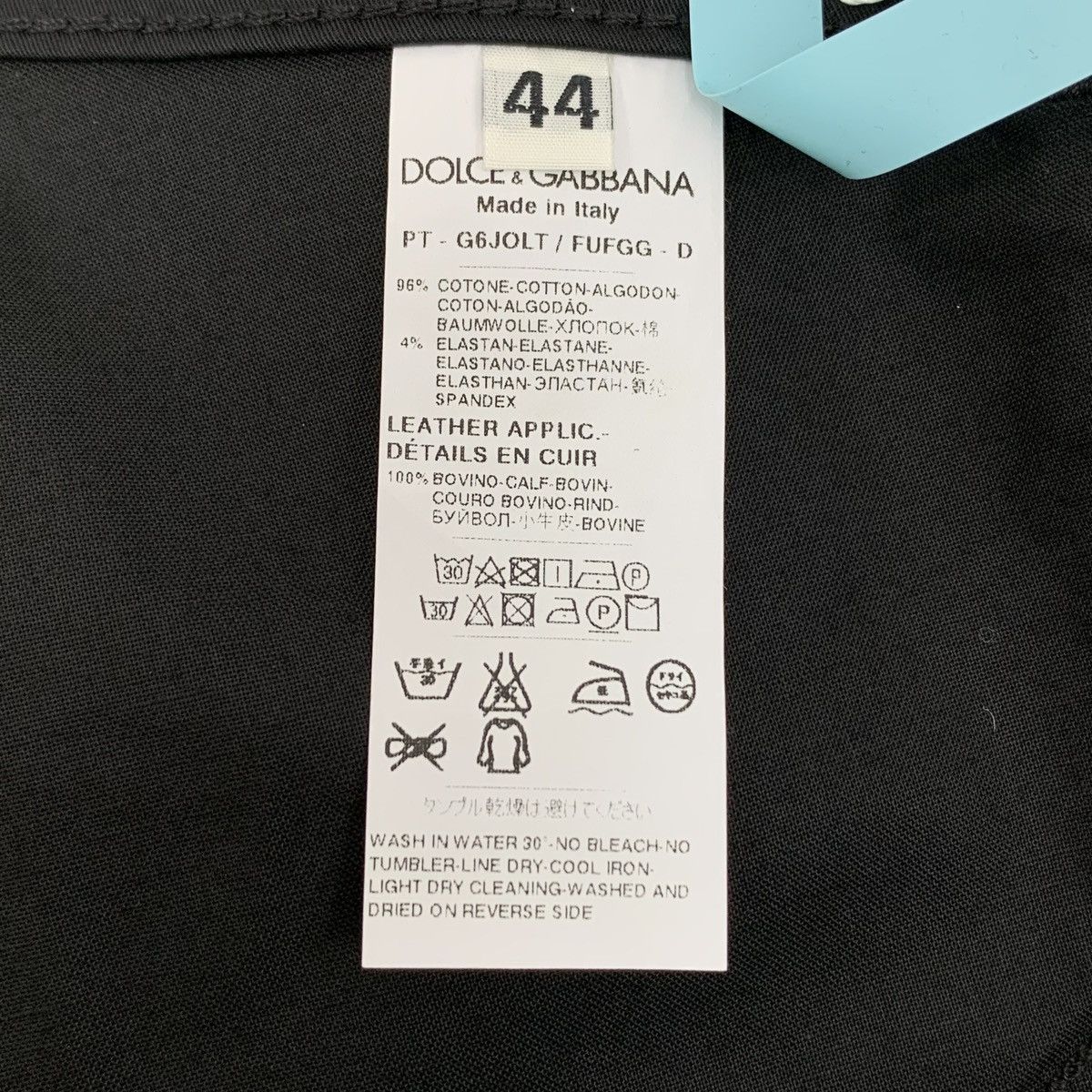 Dolce & Gabbana Dolce & Gabbana Black Cotton Casual Trousers K26WX Size US 30 / EU 46 - 9 Thumbnail