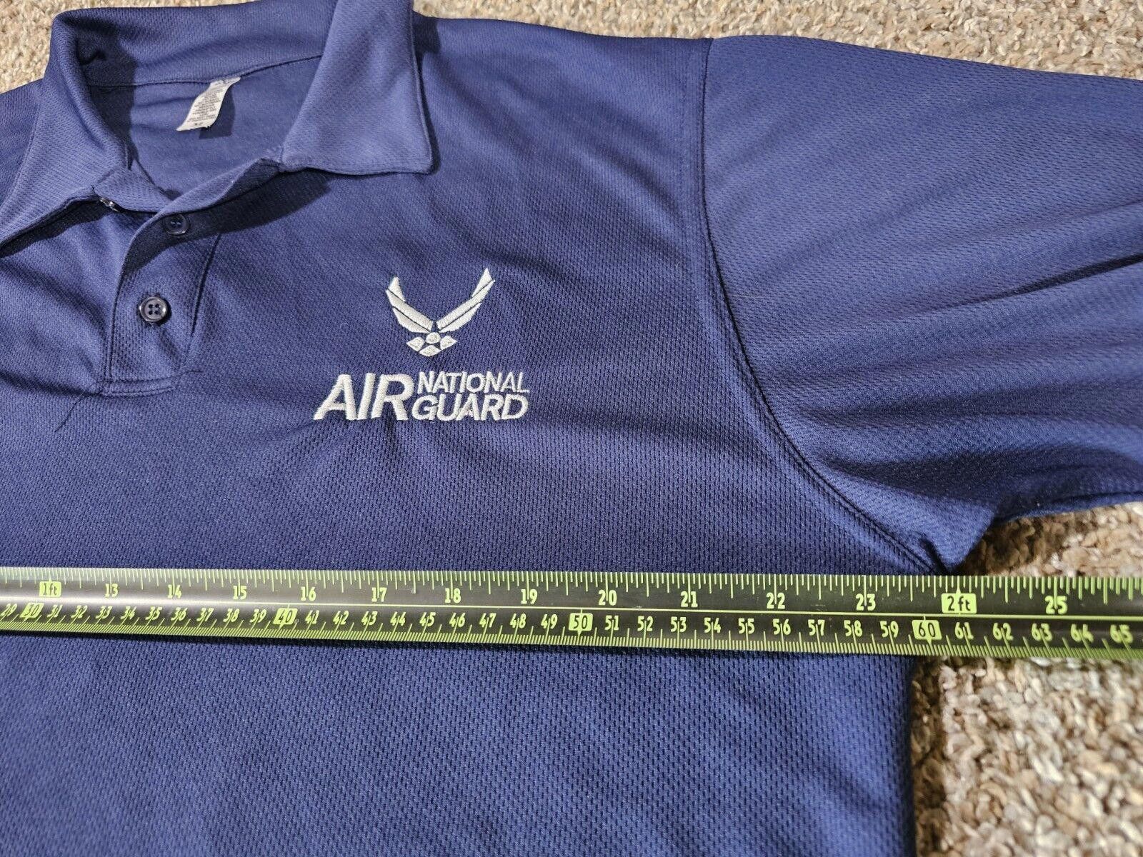 Designer Air National Guard GoANG blue MED polo USA MADE Seam Issue Size US M / EU 48-50 / 2 - 6 Thumbnail