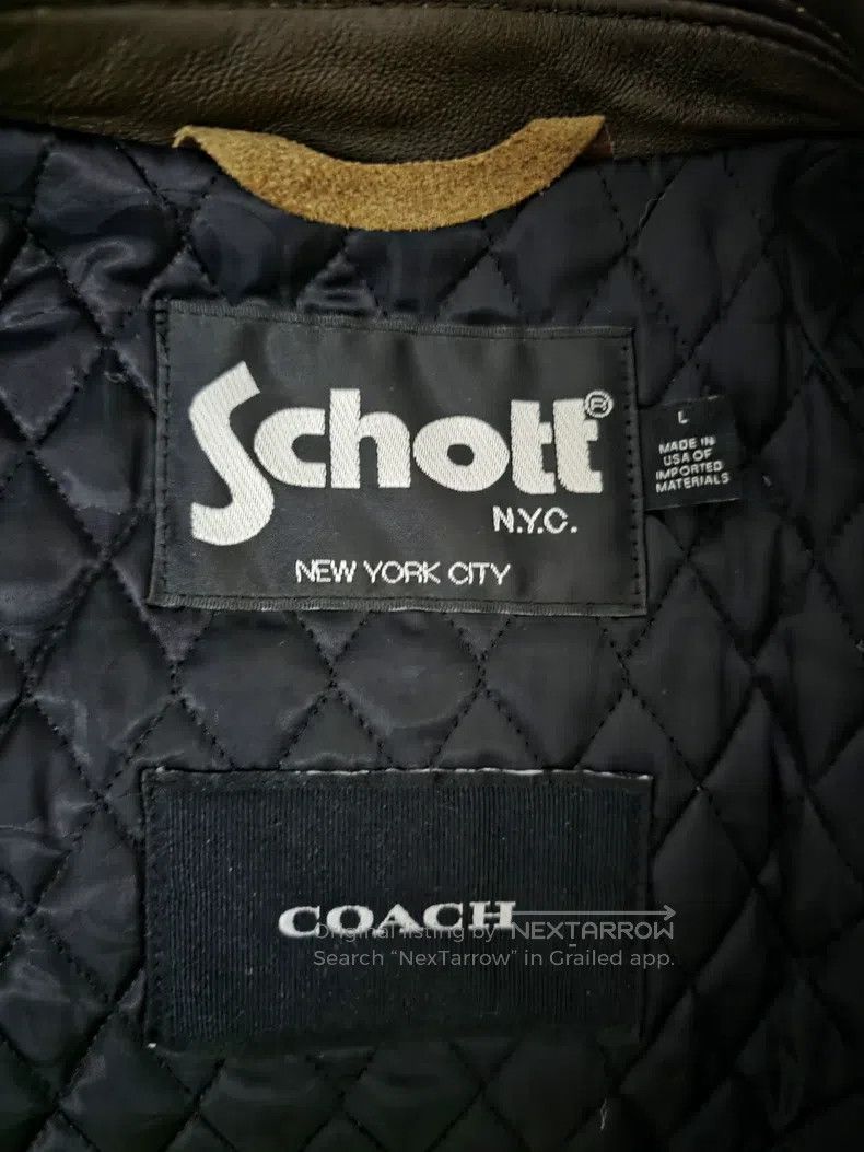 Schott Schott Genuine leather biker jacket Size US L / EU 52-54 / 3 - 3 Thumbnail
