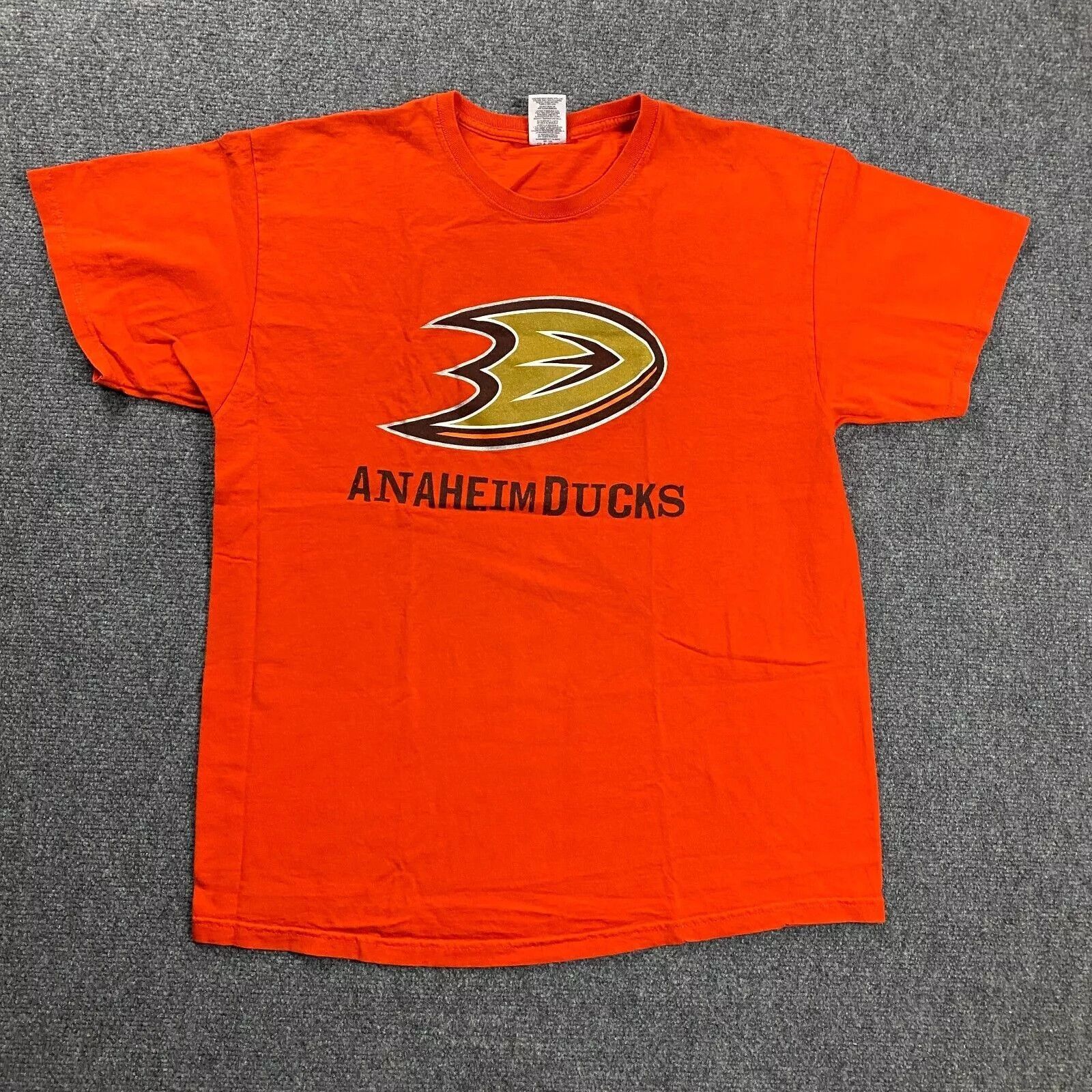Jerzees Anaheim Ducks Shirt Adults Extra Large Jerzees Cotton Mens Size US XL / EU 56 / 4 - 1 Thumbnail
