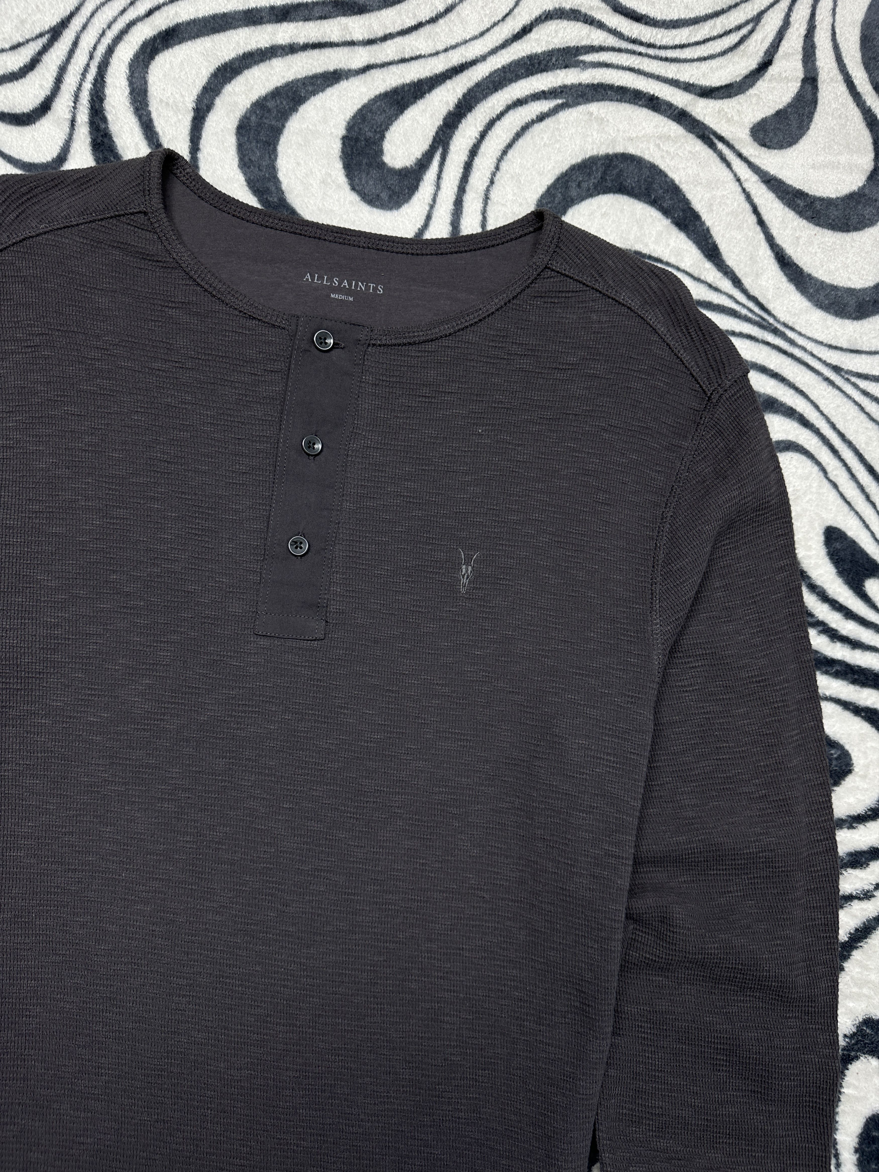 Allsaints NEW! Allsaints Mens Clash Henley Sweater Size US M / EU 48-50 / 2 - 2 Thumbnail