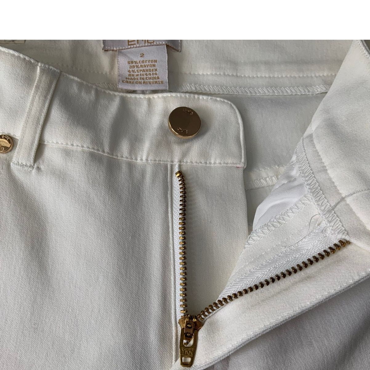 Other JENNY Women's Sz XS Capri Jeans White Tummy Control Mid-Rise Size 28" / US 6 / IT 42 - 7 Thumbnail