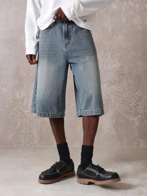 Japanese Brand × Vintage WASHED vintage Y2K denim jorts skate Size US 32 / EU 48 - 2 Thumbnail