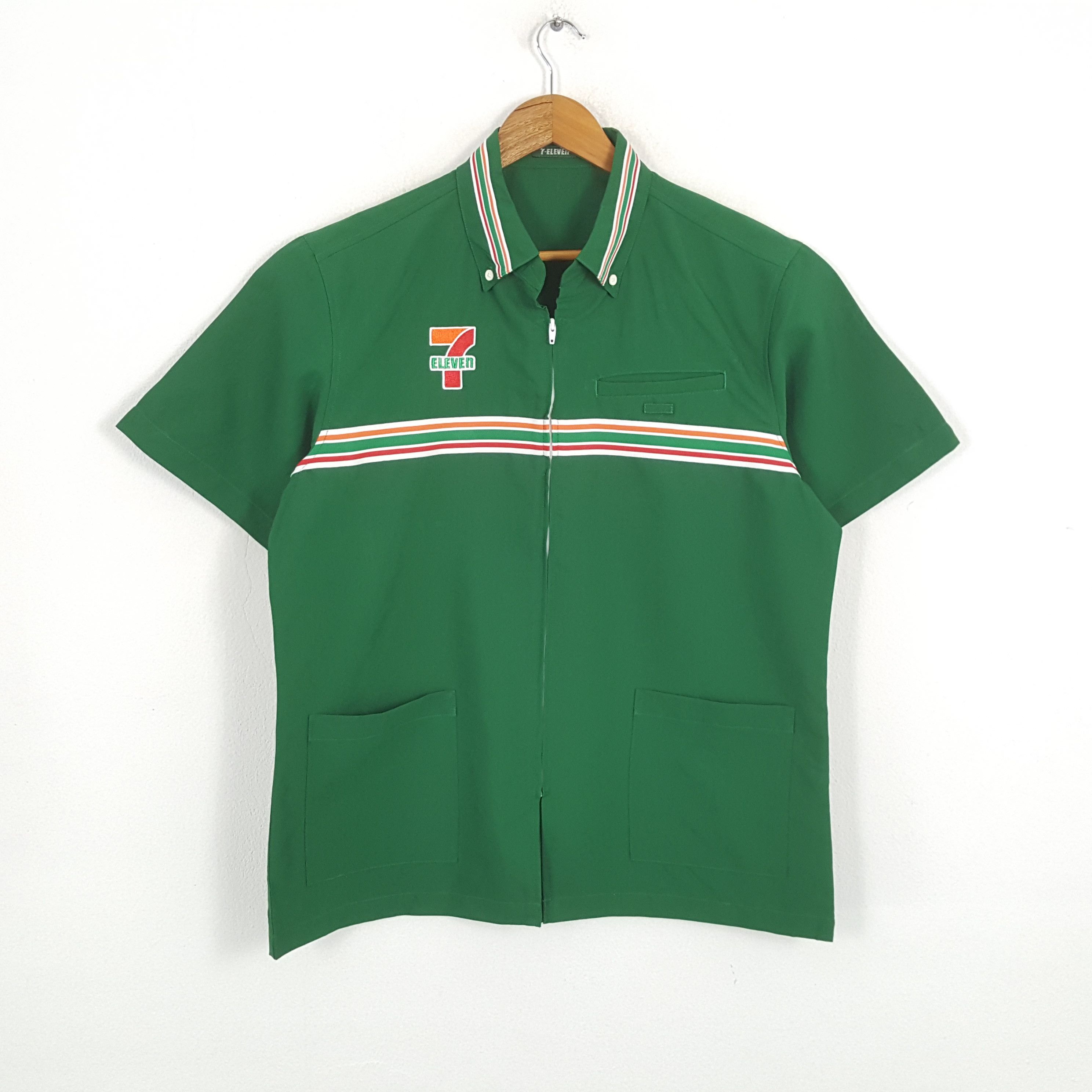 Japanese Brand × Vintage Vintage 7-ELEVEn Japanese Workers Uniform Shirt Jacket Size US L / EU 52-54 / 3 - 3 Thumbnail