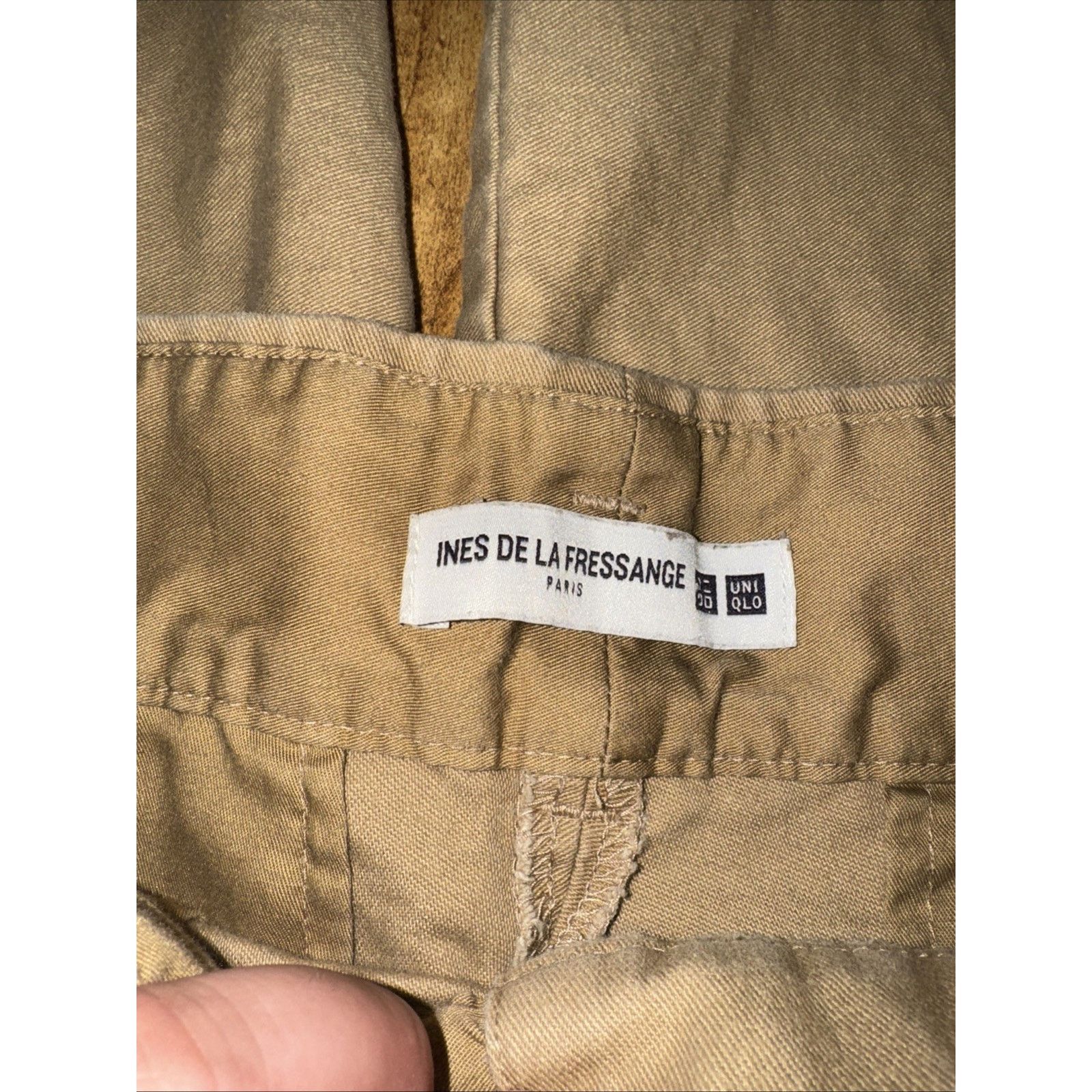 Uniqlo Uniqlo Ines De La Fressange Women’s Chinos Tan Straight Fit Size US 28 / EU 44 - 6 Thumbnail
