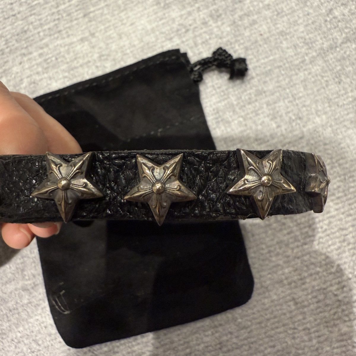 Chrome Hearts Chrome Hearts STAR Leather strap Bracelet Size ONE SIZE - 1 Thumbnail