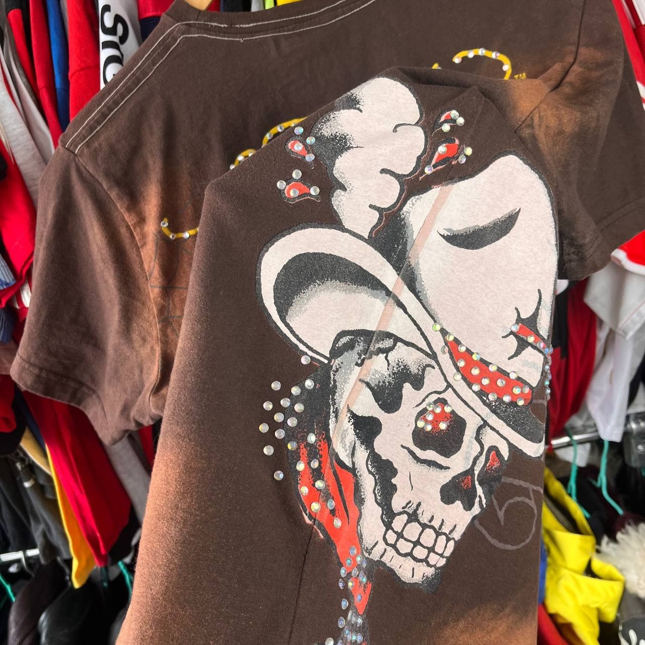 Ed Hardy Vintage Ed Hardy by Christian Audigier Brown Tshirt Size US M / EU 48-50 / 2 - 12 Thumbnail