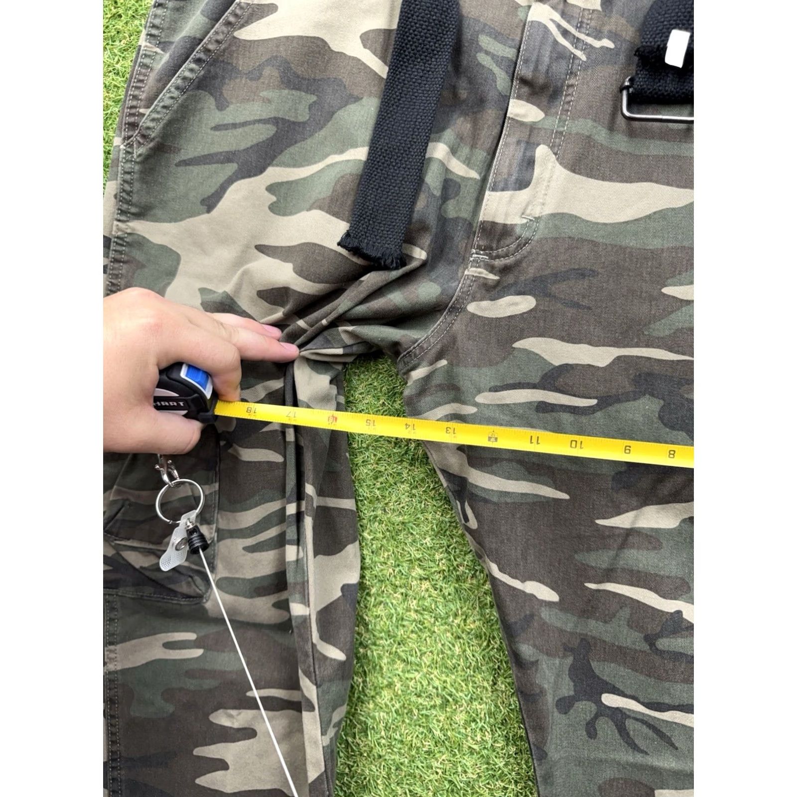 AMO VINTAGE Wrangler Cargo Pants 38x30 Camouflage Y2k Grunge Skate Baggy Wide Leg Mens Pants Size US 38 / EU 54 - 6 Thumbnail