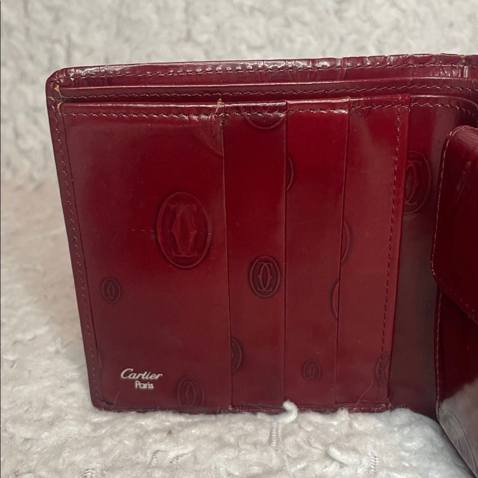 Cartier Cartier Happy Birthday Vernis Bifold Wallet Bordeaux Size ONE SIZE - 4 Thumbnail