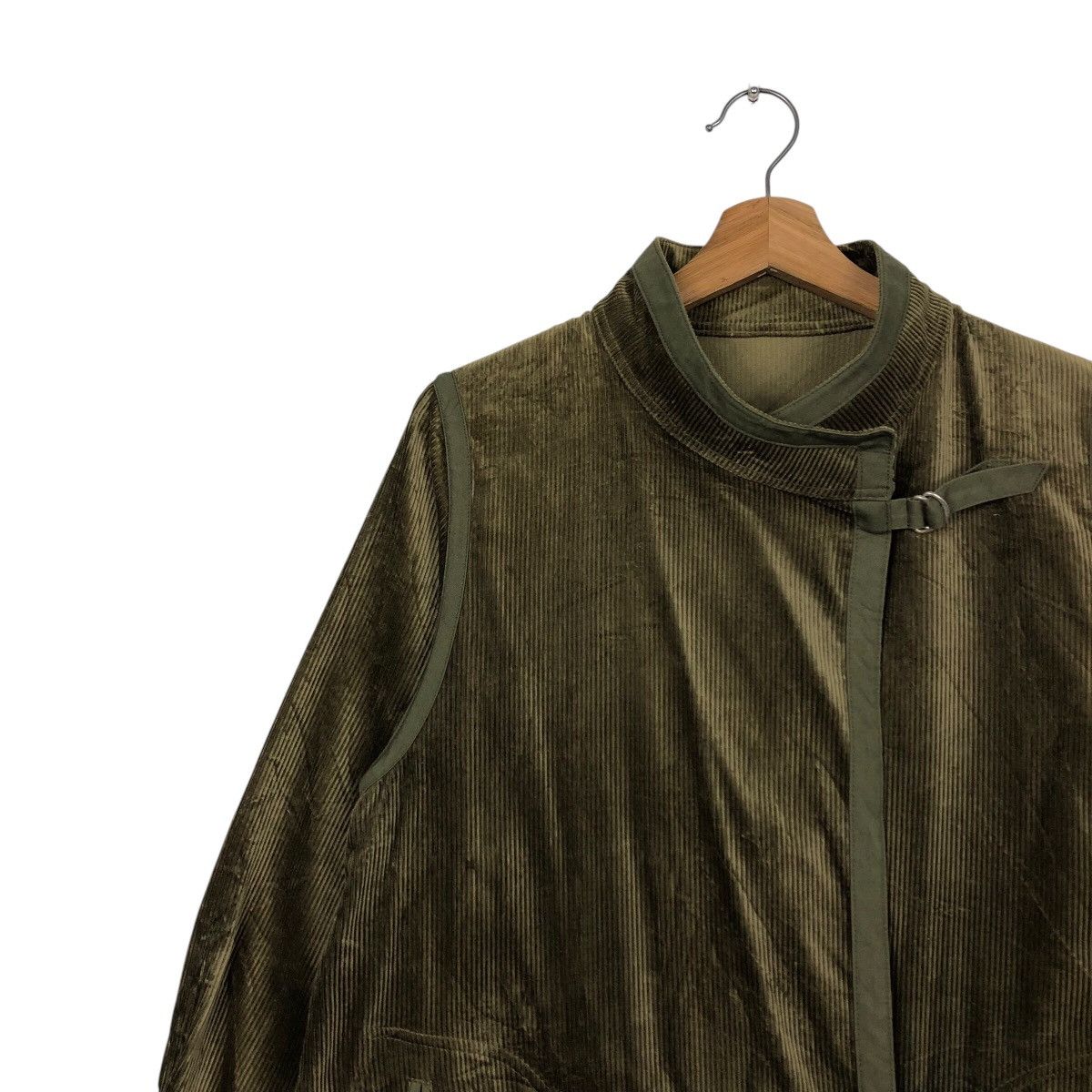 Issey Miyake 📌Vintage Long Jacket Corduroy Rain Pearl Hidden Collar Size US M / EU 48-50 / 2 - 8 Thumbnail