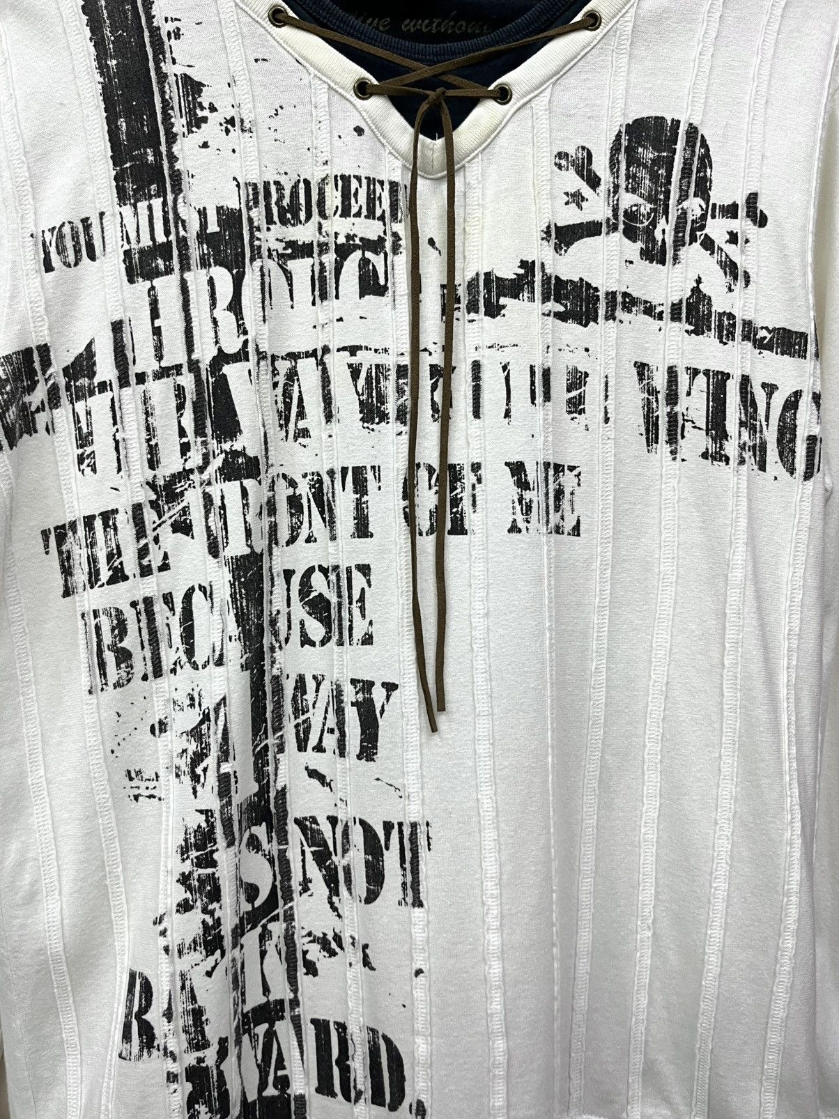 Haven Vintage Strange Heaven LGB Vibe Punk Skull Poem Lace-Up LS Size US S / EU 44-46 / 1 - 2 Thumbnail