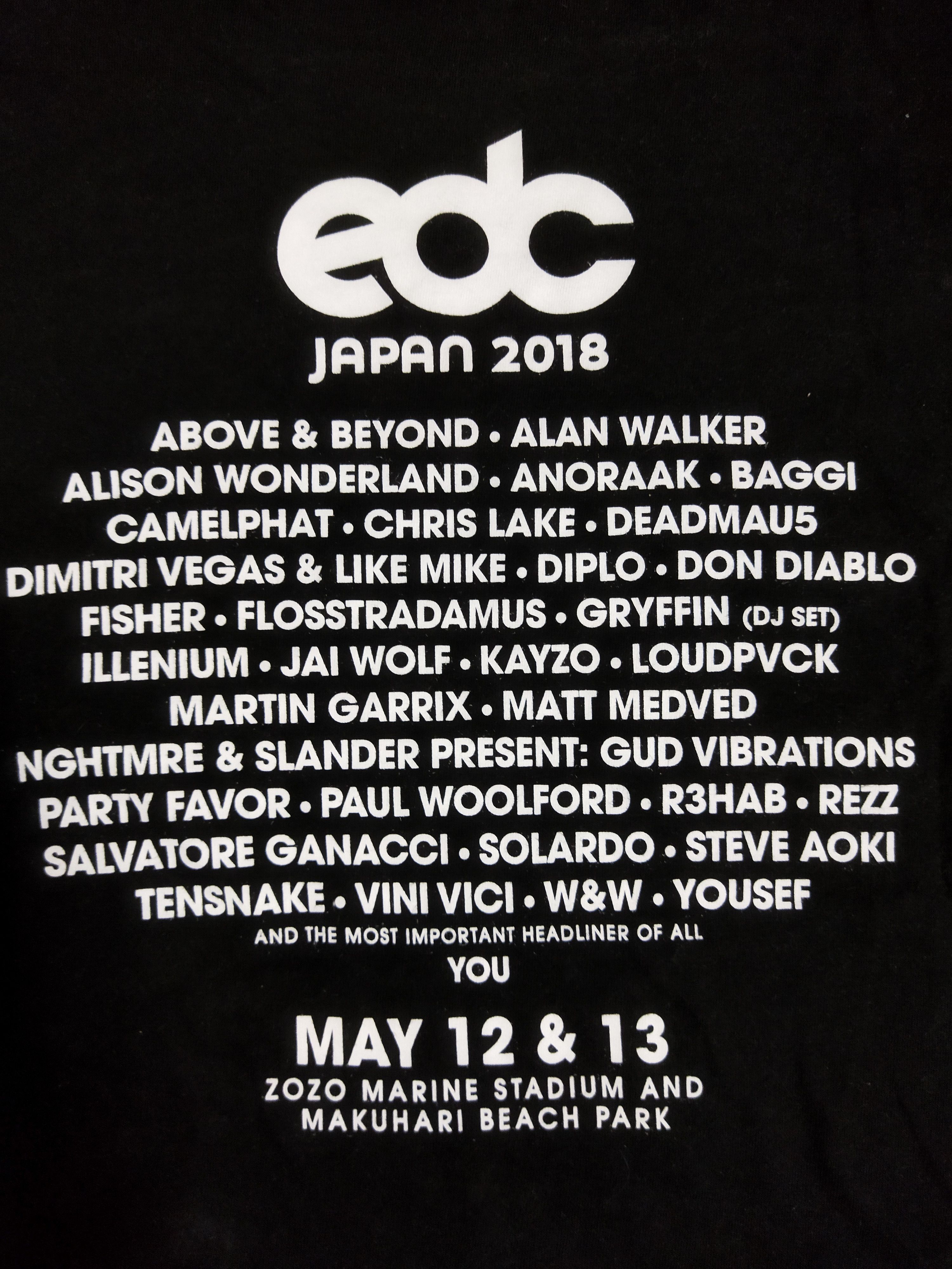 Band Tees × Japanese Brand 2018 Edc Japan Tee Size US L / EU 52-54 / 3 - 3 Thumbnail