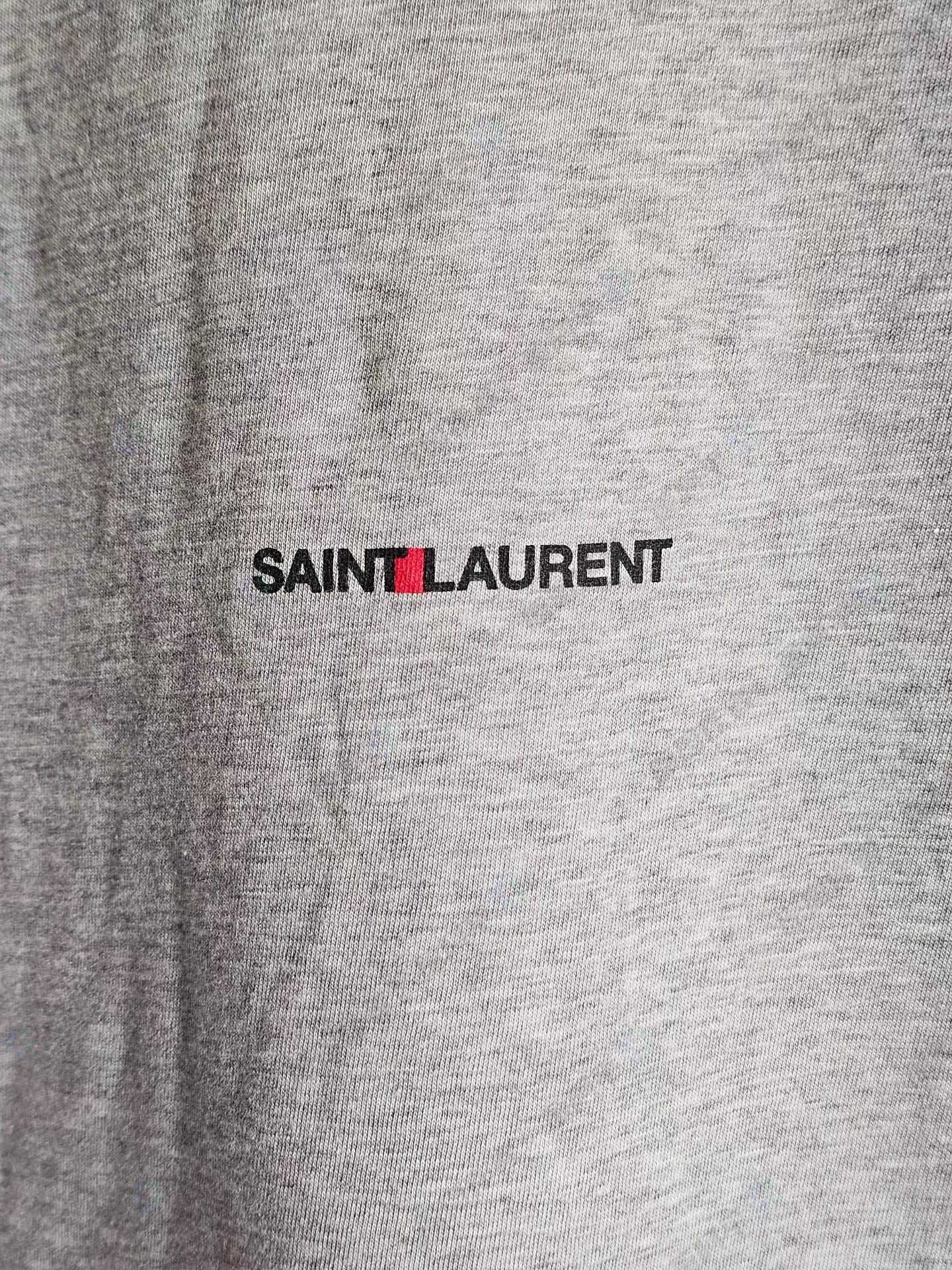 Saint Laurent Paris Saint Laurent SLP grey short-sleeve T-shirt Q4 Size US M / EU 48-50 / 2 - 2 Thumbnail