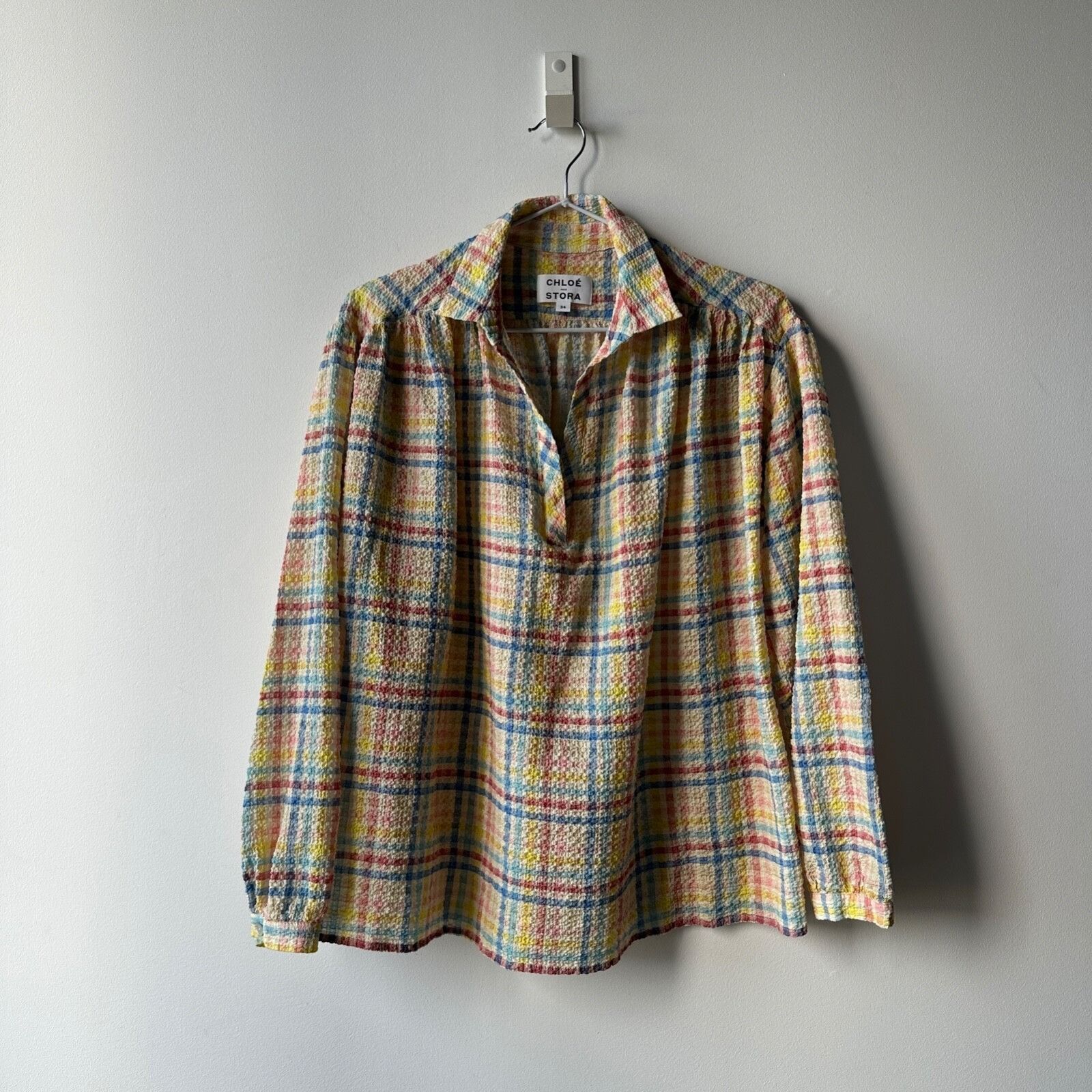 Vintage Chloe Stora Checked Blouse Shirt 9260AC Size XS / US 0-2 / IT 36-38 - 1 Thumbnail