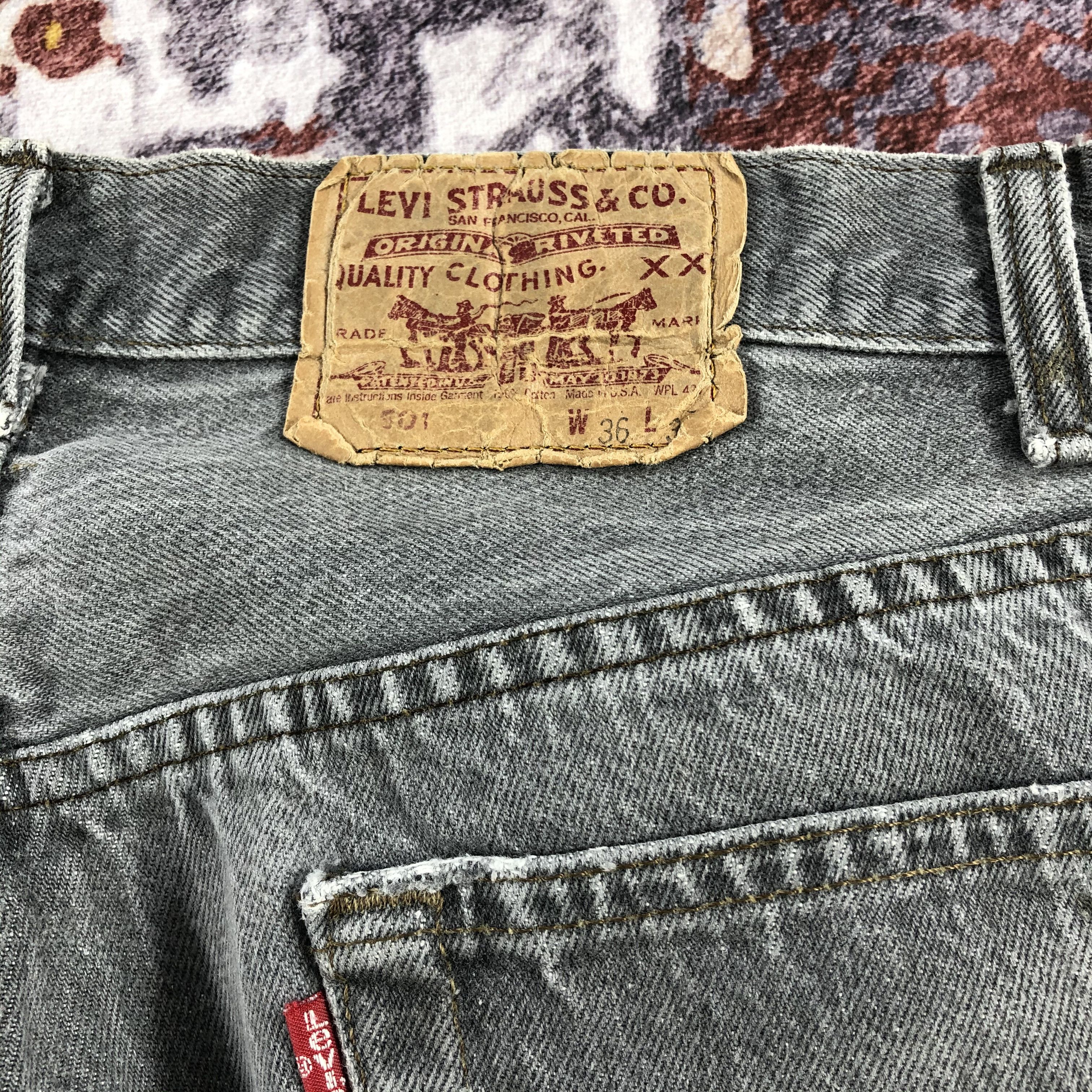 Levi's × Vintage Vintage 90s Faded Black Levis 501 Jeans-JM2279 Size US 34 / EU 50 - 5 Thumbnail