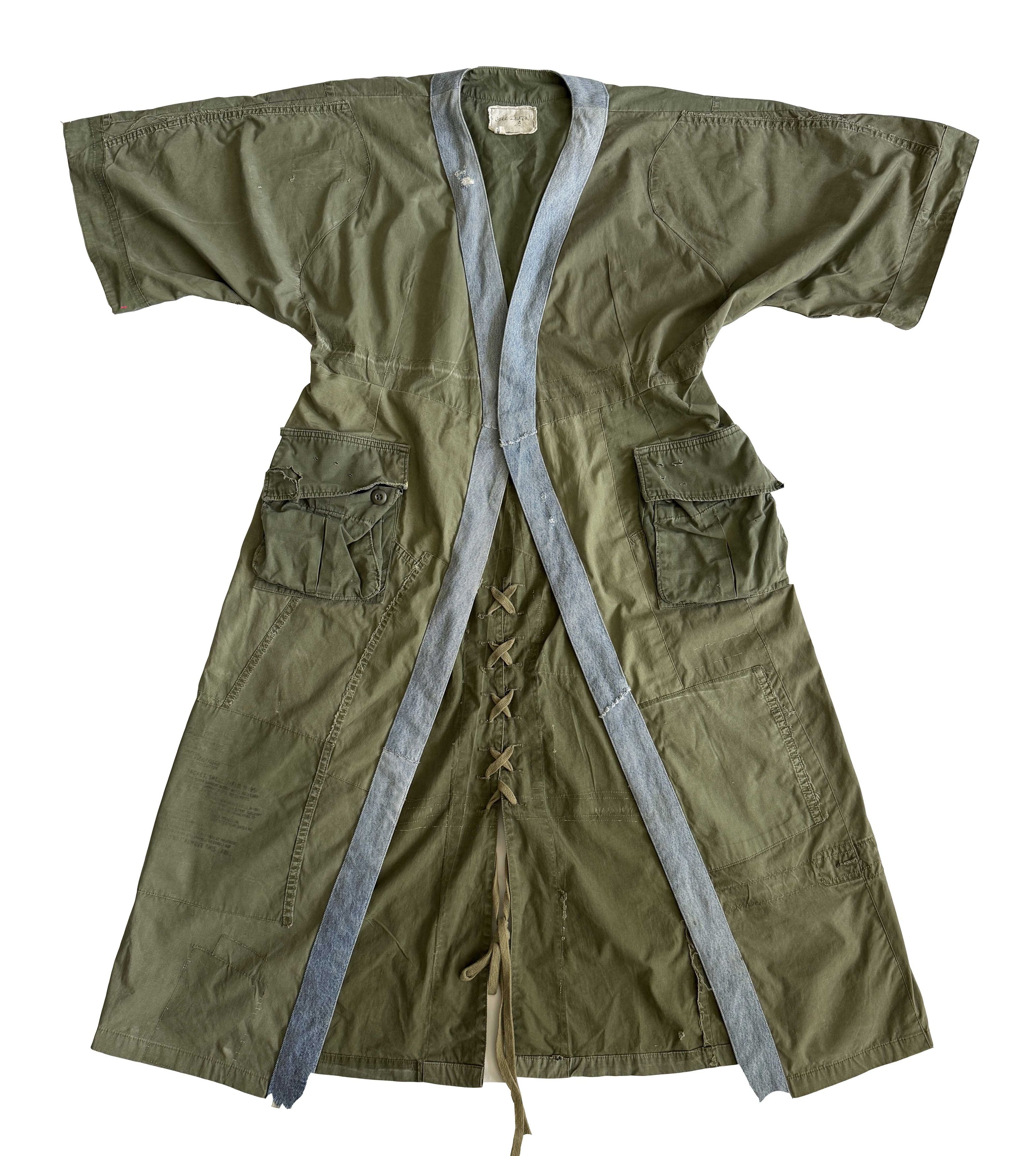 Greg Lauren Greg Lauren Green Khaki Trench Coat Size XS / US 0-2 / IT 36-38 - 2 Thumbnail