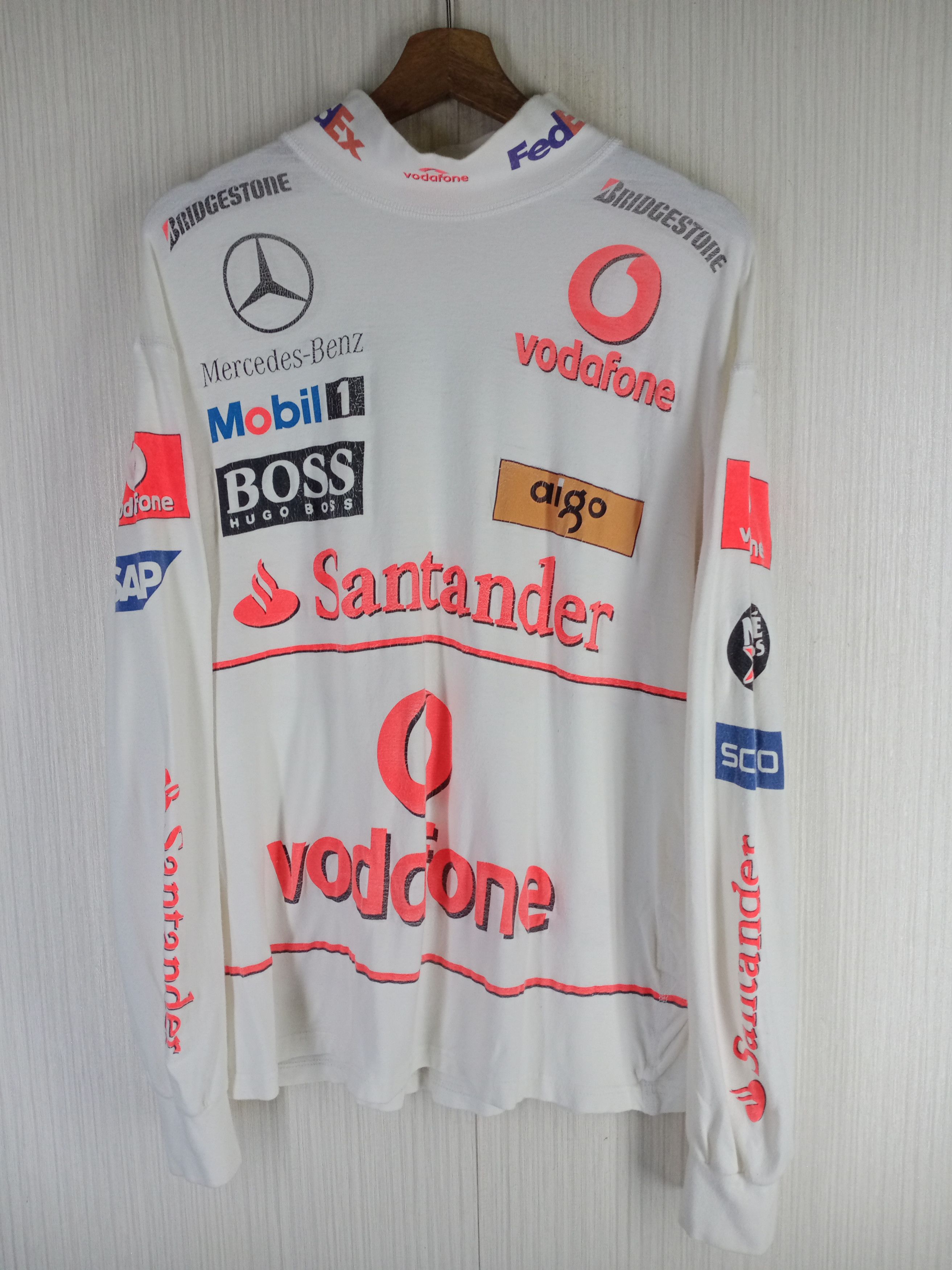 Mercedes-Benz Rare Mercedes Benz Vodafone Racing Long Sleeve Size US L / EU 52-54 / 3 - 1 Thumbnail