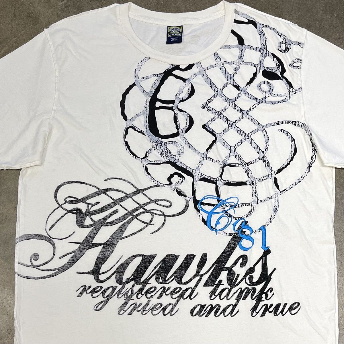 Company 81 Vintage Y2K Hawk Affliction Style Skater Graphic Tee Size US XL / EU 56 / 4 - 2 Thumbnail