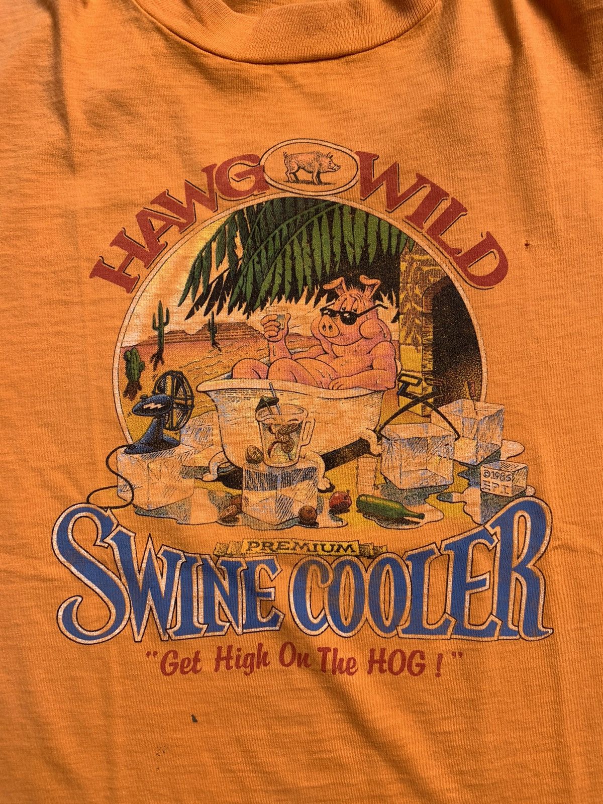 Harley Davidson × Vintage RARE 80s Hawg Wild Tshirt Size US L / EU 52-54 / 3 - 2 Thumbnail