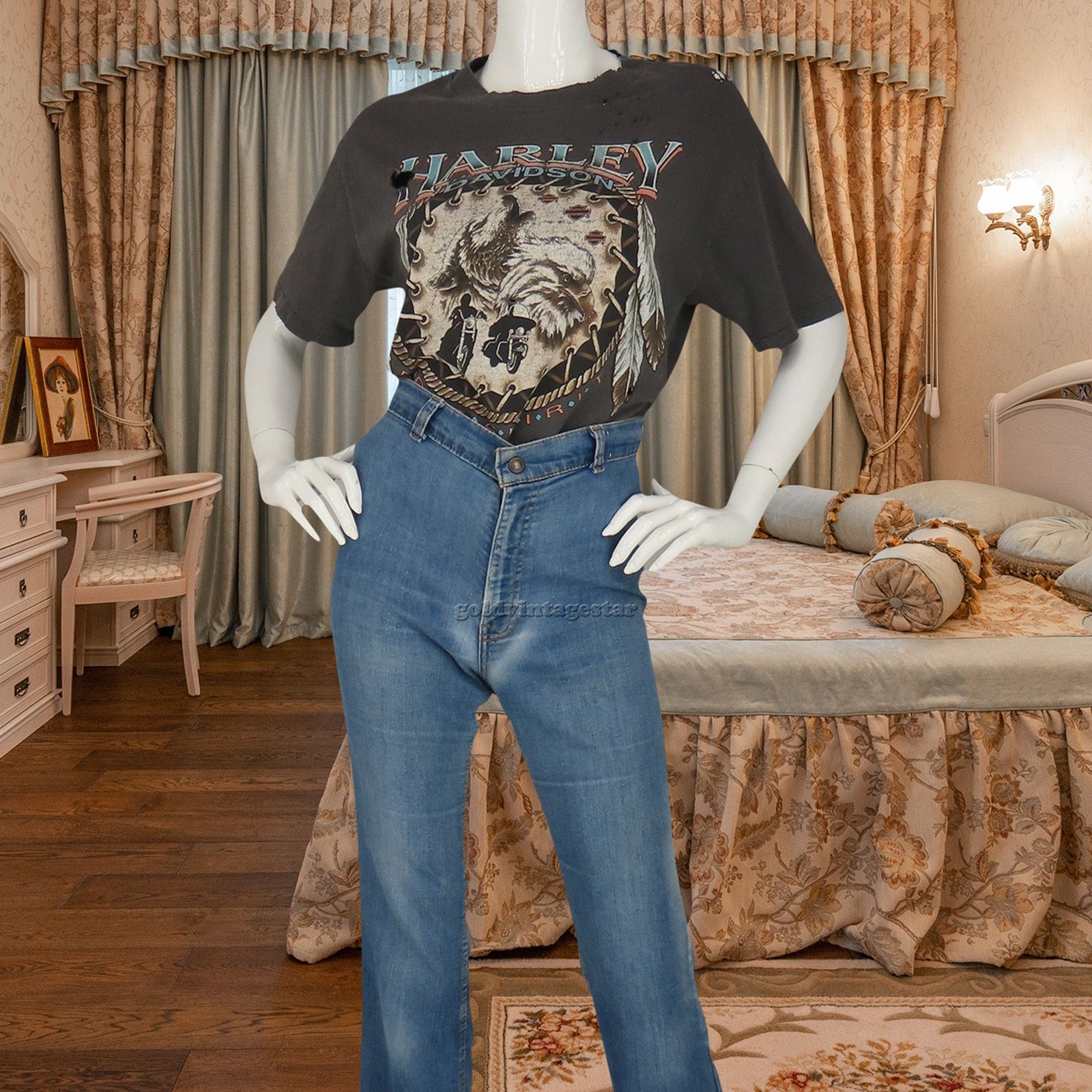 Other Vintage Harley Davidson Eagle Wolf Dream Catcher Tee L Size L / US 10 / IT 46 - 3 Thumbnail