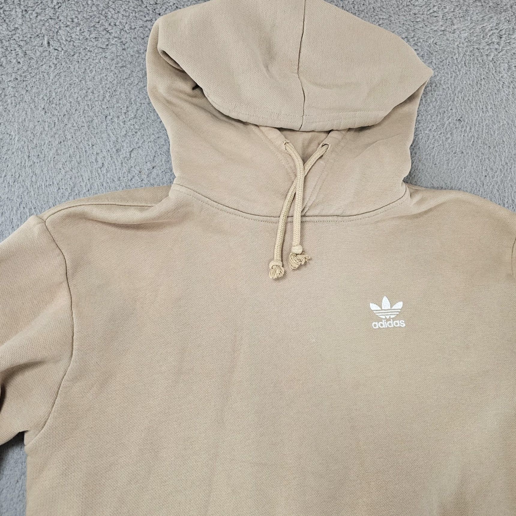 Adidas Adidas Originals Hoodie Mens Small Tan Beige Trefoil Logo Primegreen Pullover Size US S / EU 44-46 / 1 - 2 Thumbnail