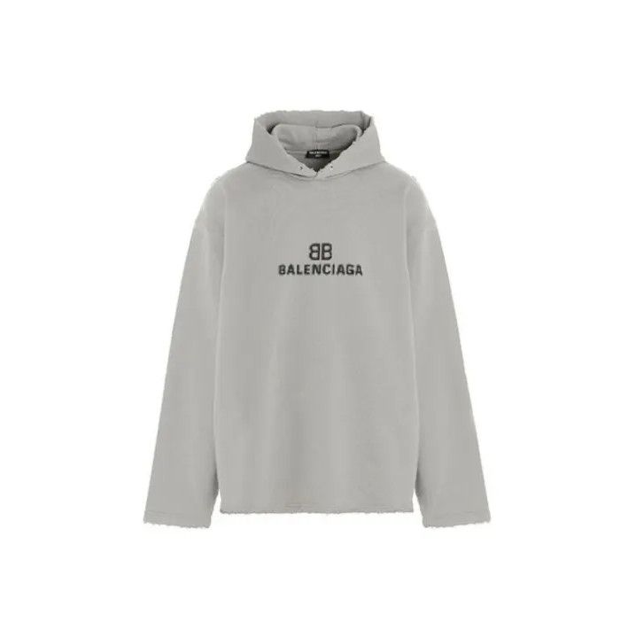 Balenciaga Balenciaga Logo Print Hooded Sweatshirt for Men Size US XXS / EU 40 - 1 Thumbnail
