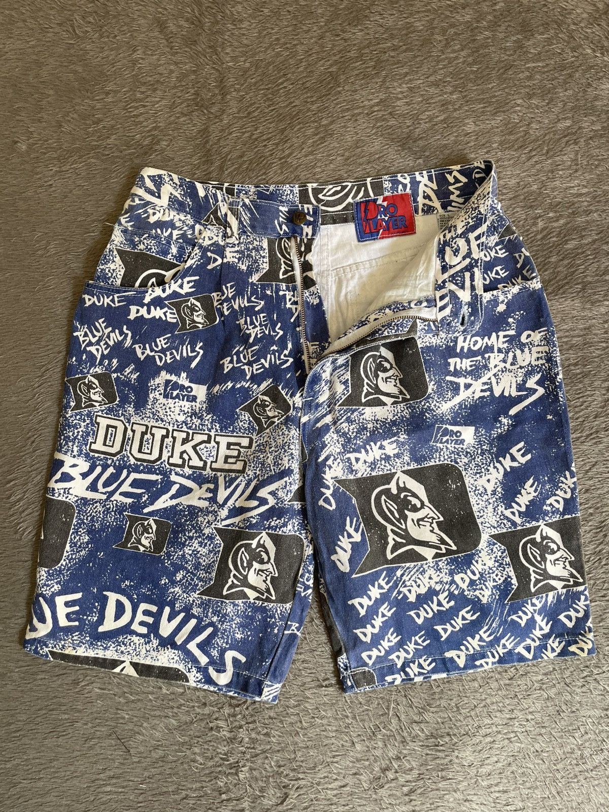Pro Player Vintage Pro Player Duke Blue Devils full print jorts denim Size US 34 / EU 50 - 1 Thumbnail