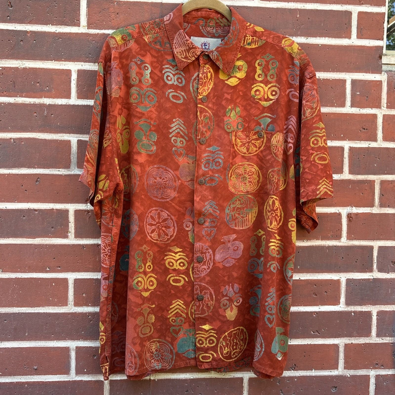 The Territory Ahead Territory Ahead Shirt Mens L Tribal Batik Short Sleeve Butto Size US L / EU 52-54 / 3 - 4 Thumbnail