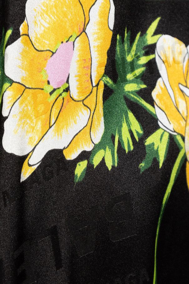 Balenciaga o1mt1gz0924 Floral Minimal Shirt Large Fit in Multicolor Size S / US 4 / IT 40 - 5 Thumbnail