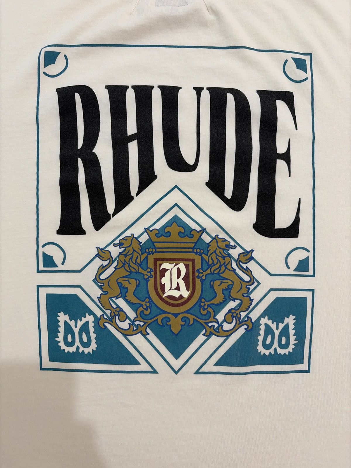 Rhude Rhude ‘Card’ Crest Logo Tee Size US XL / EU 56 / 4 - 6 Thumbnail