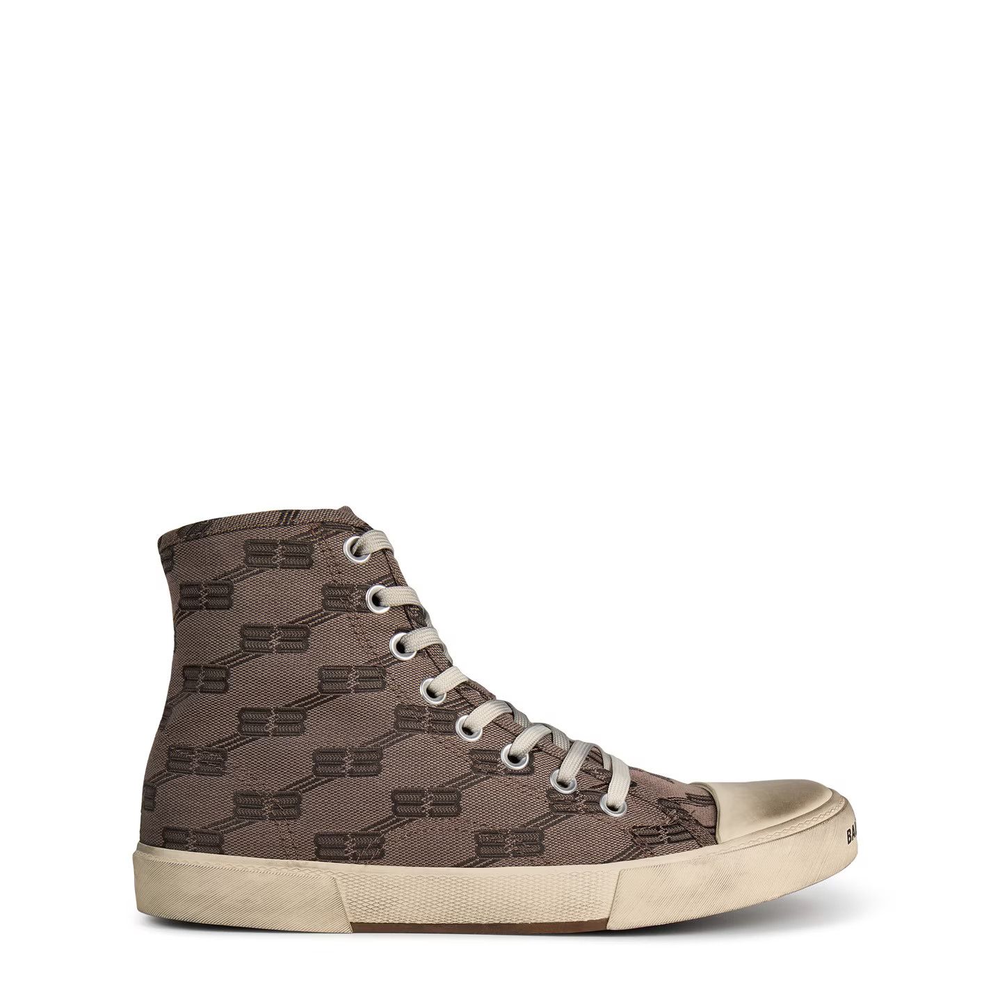 Balenciaga o1g2r1mq0226 Paris High-Top Sneakers In Brown Size US 7 / EU 40 - 1 Thumbnail