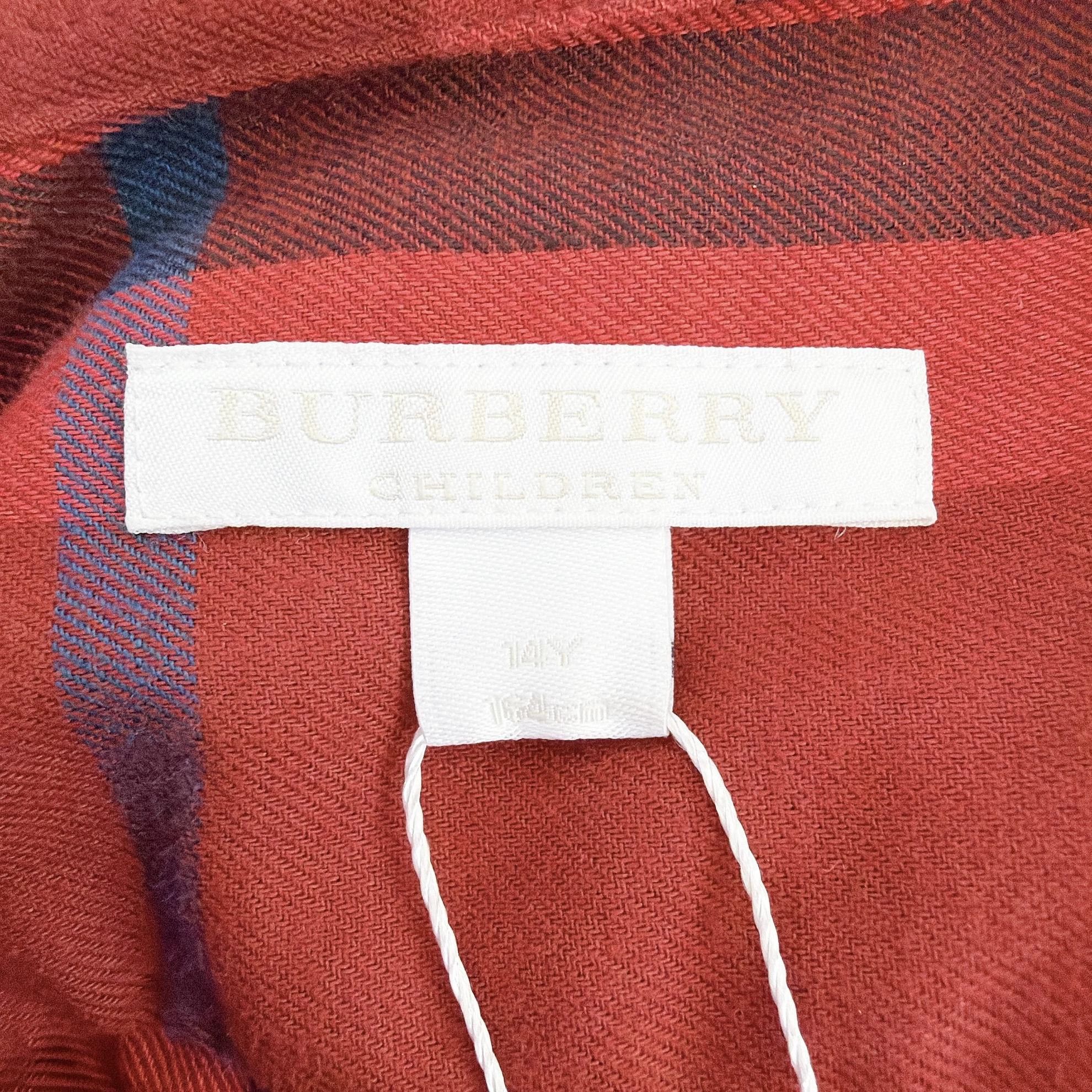 Burberry Burberry Red Check Shirt 14Y Size XS / US 0-2 / IT 36-38 - 7 Thumbnail