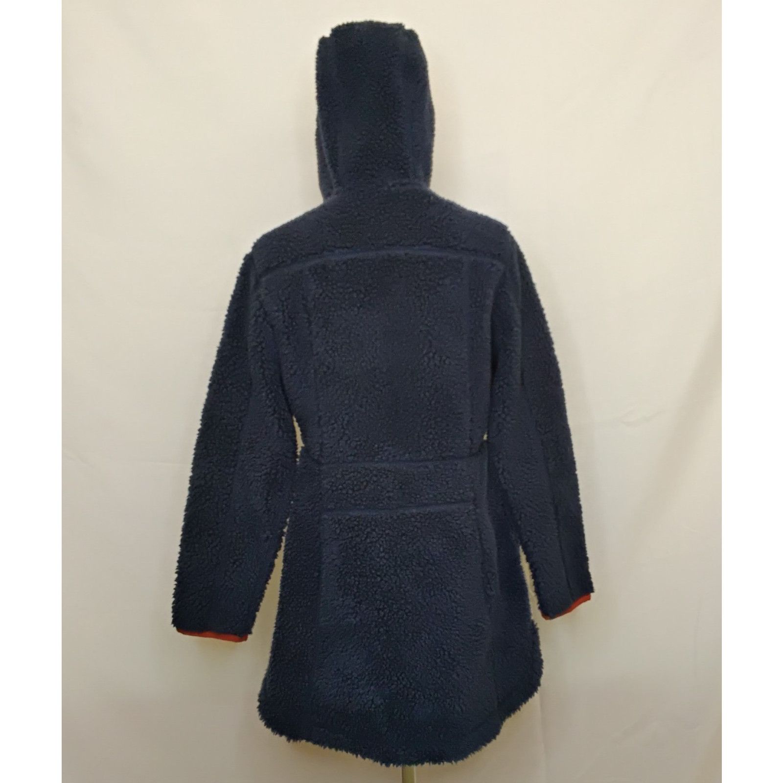 L.L. Bean L.L. Bean Deep Pile Fleece Jacket Women's S Blue Hooded Size S / US 4 / IT 40 - 3 Thumbnail