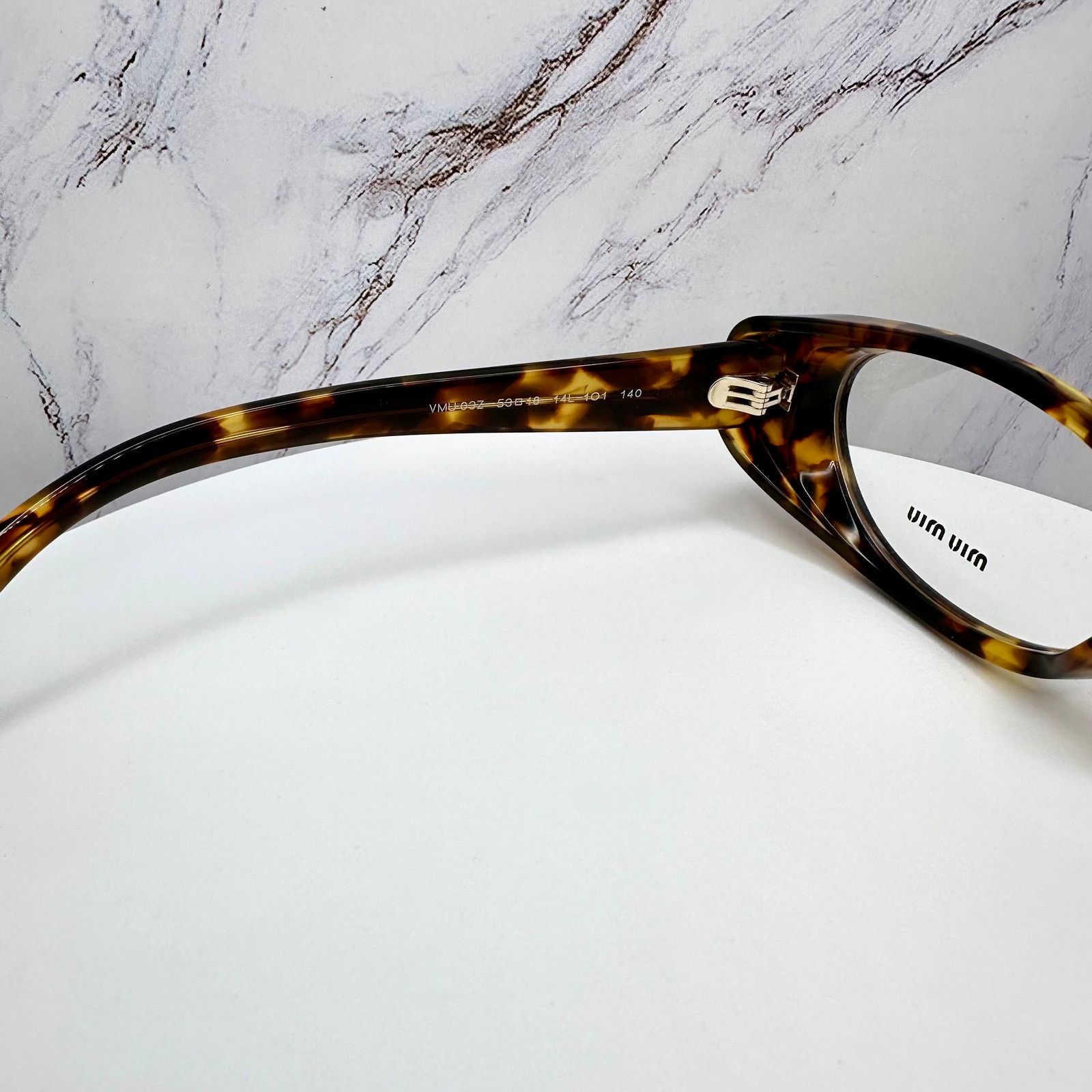 Miu Miu New MIU MIU Eyeglasses Brown Oval 53 Honey Havnana Rx-able Size ONE SIZE - 7 Thumbnail