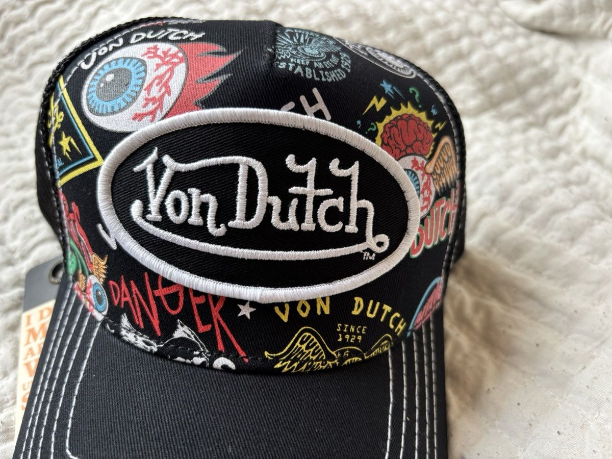 Von Dutch Von Dutch Trucker Hat – Y2K Patchwork (New With Tags) Size ONE SIZE - 2 Thumbnail