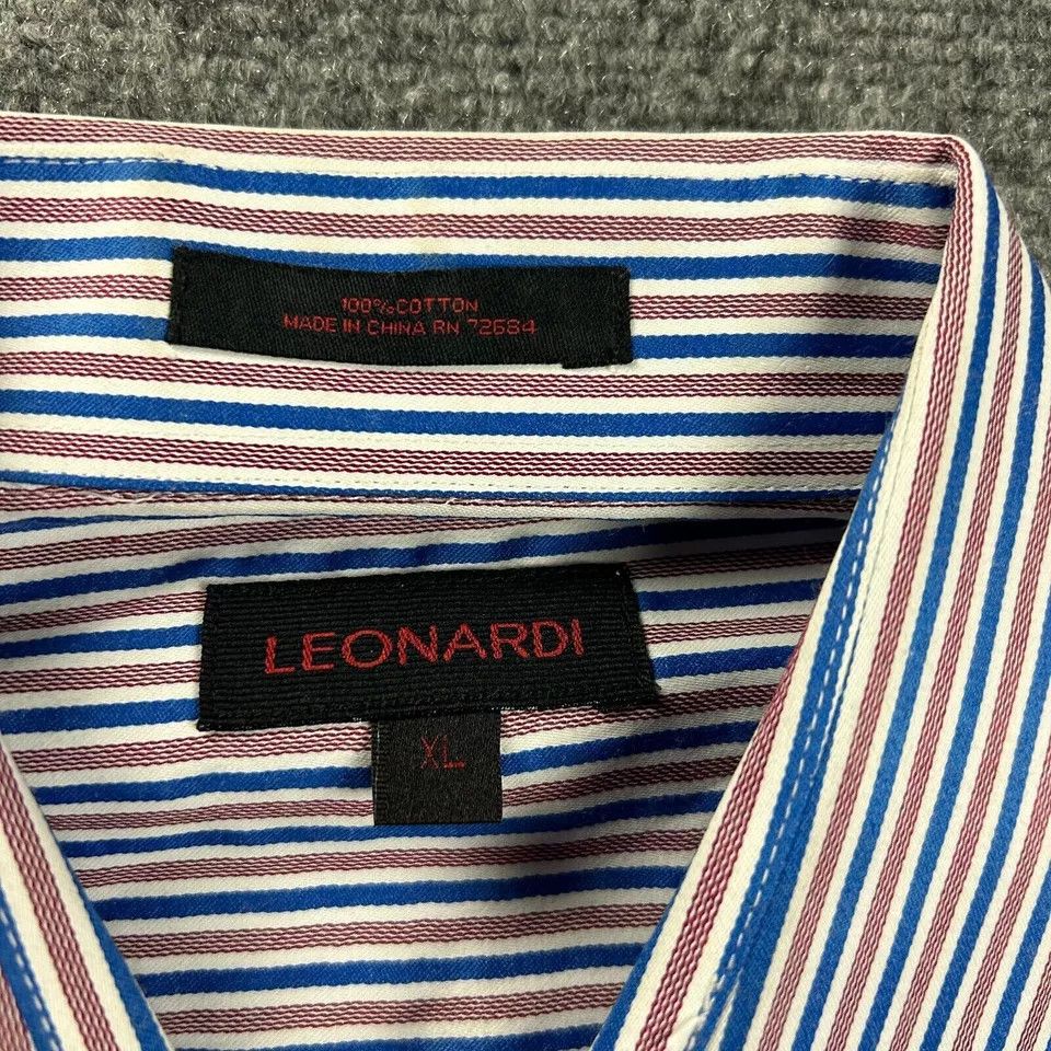 Other Leonardi Shirt Mens XL Button Up French Cuff Cotton Adults Size US XL / EU 56 / 4 - 3 Thumbnail