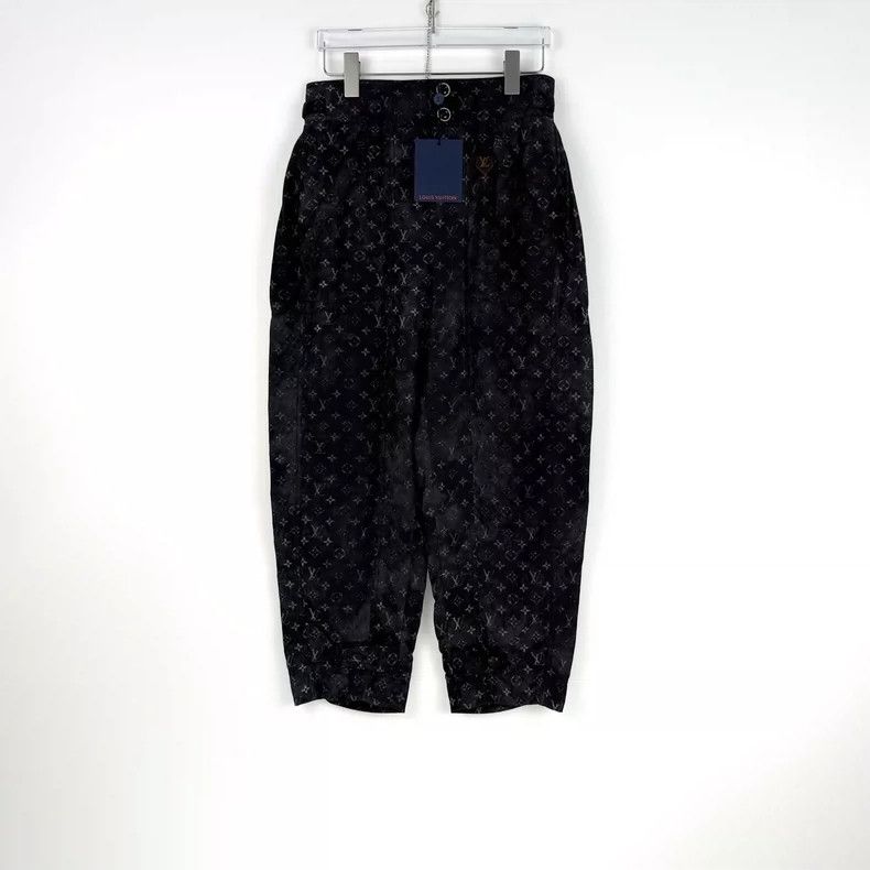 Louis Vuitton Louis Vuitton Dirty black and grey silk cropped pants 2505- Size US 36 / EU 52 - 3 Thumbnail