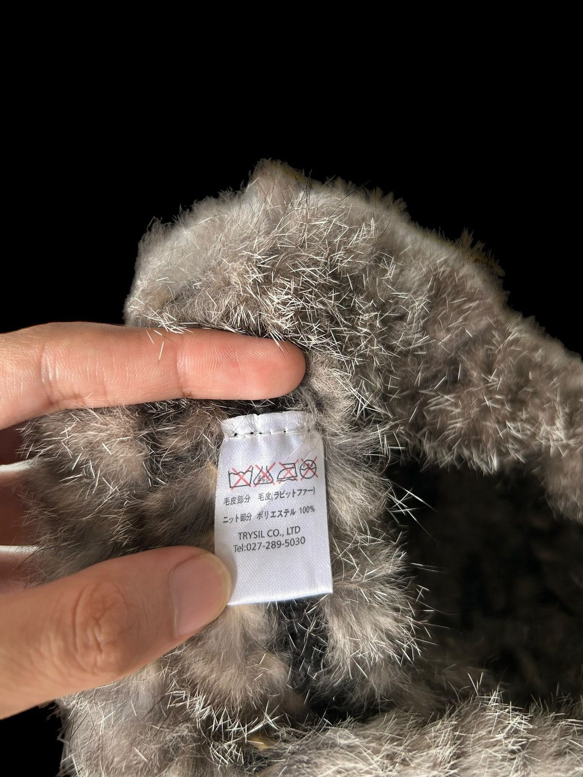 14th Addiction × Hysteric Glamour × Japanese Brand Punk Bondage Style Fur Mohair Beanie Hats🎌 Size ONE SIZE - 4 Thumbnail