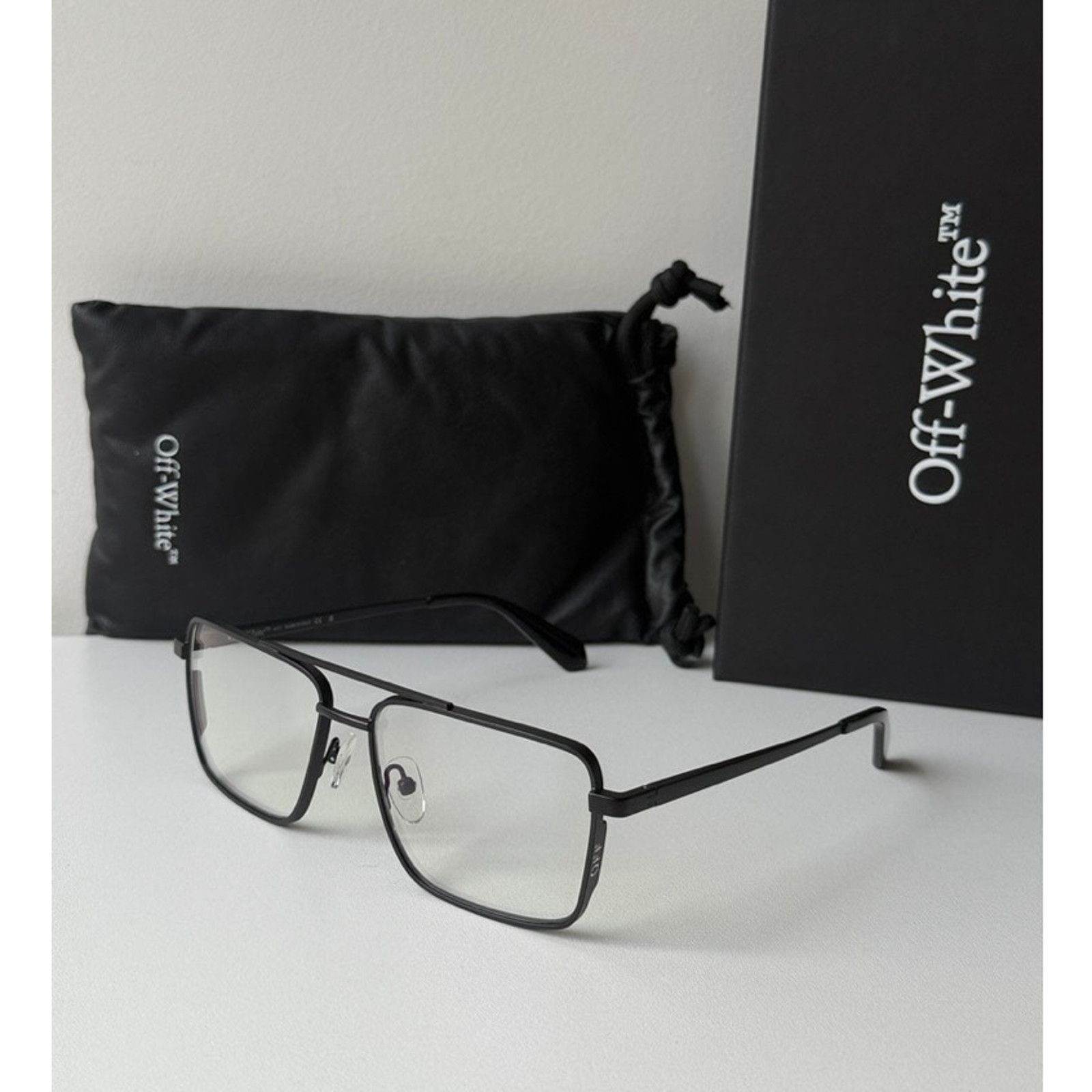 Off-White NEW Off White Opt Style 66 Bluelight Black Metal Frames Size ONE SIZE - 1 Thumbnail