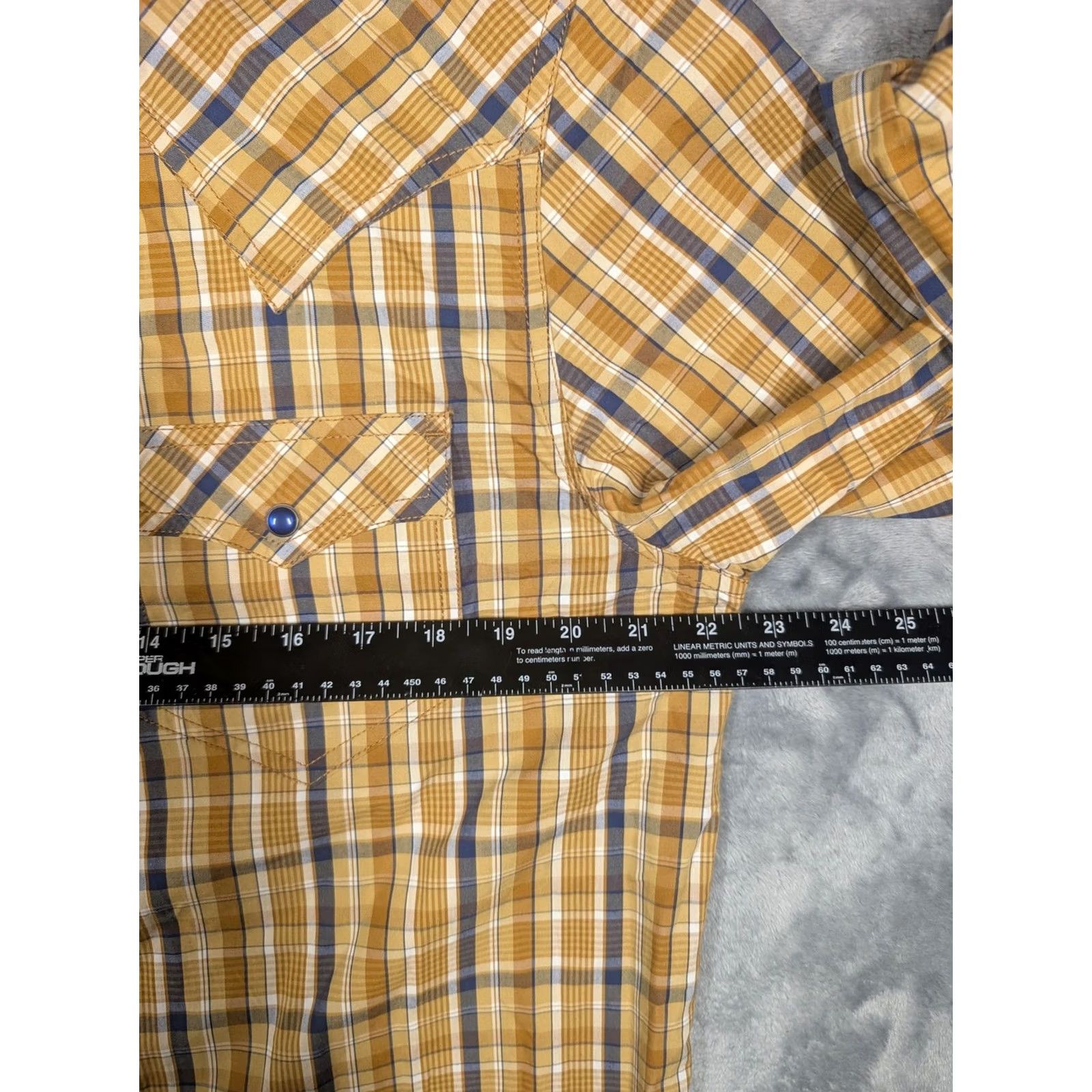 Cody James Cody James Shirt Mens Medium Yellow Plaid Long Sleeve Western Snap Front Cotton Size US M / EU 48-50 / 2 - 3 Thumbnail