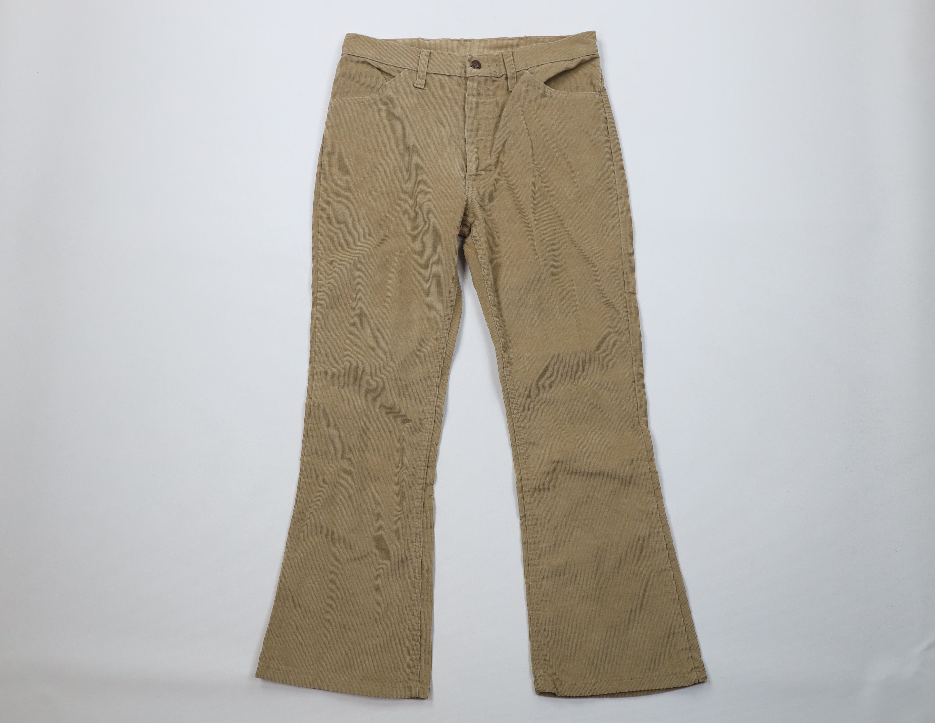 Vintage Vintage 70s Streetwear Wide Leg Corduroy Chino Pants USA Size US 30 / EU 46 - 1 Thumbnail