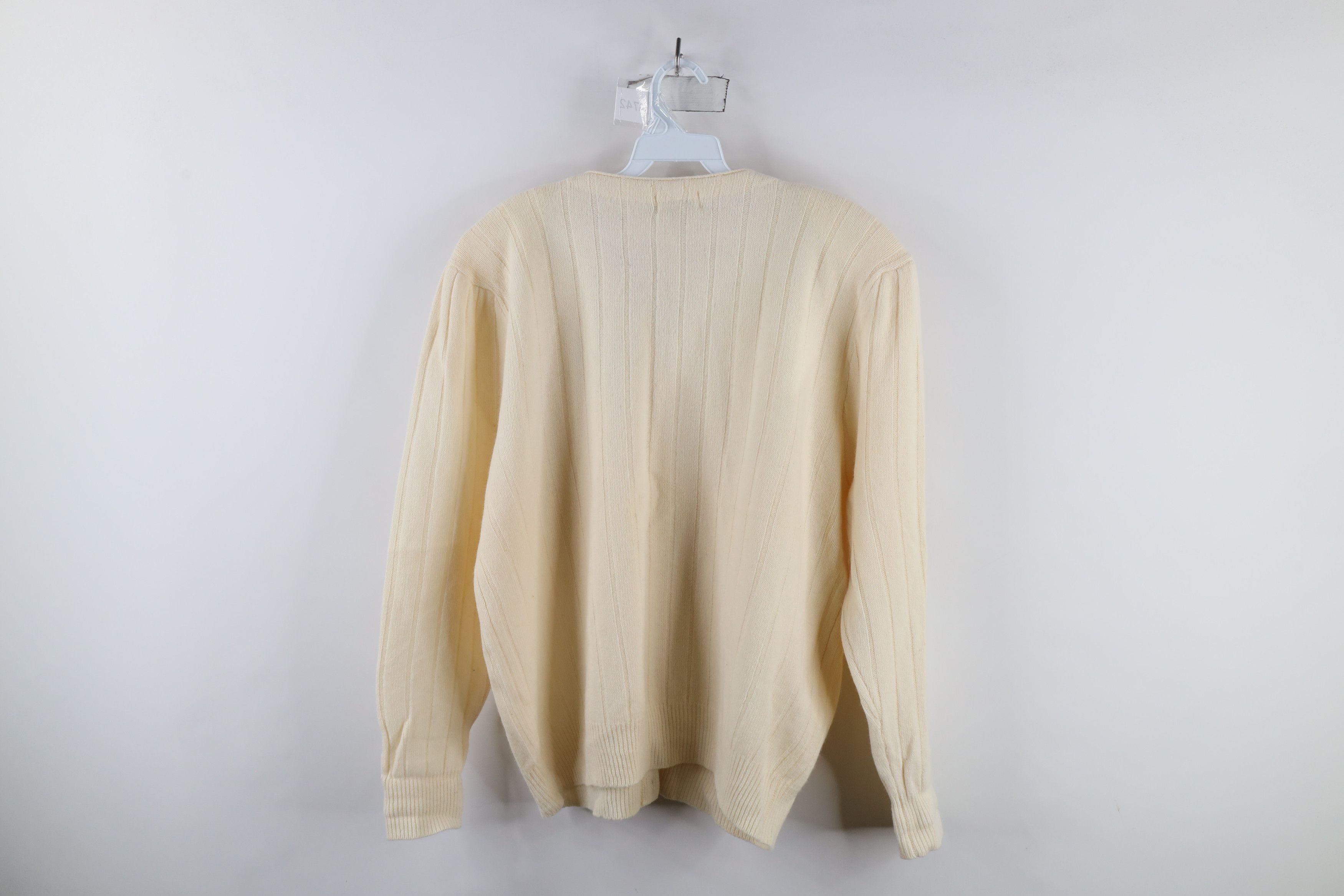 Vintage Vintage 90s Streetwear Angora Beaded Cardigan Sweater Size L / US 10 / IT 46 - 10 Thumbnail