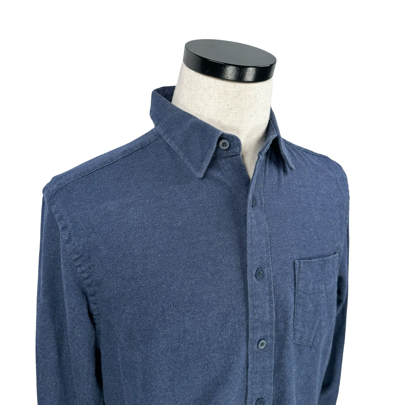 UNTUCKit Untuckit Flannel Shirt Men’s M Navy Blue Long Sleeve Cotton Size US M / EU 48-50 / 2 - 2 Thumbnail