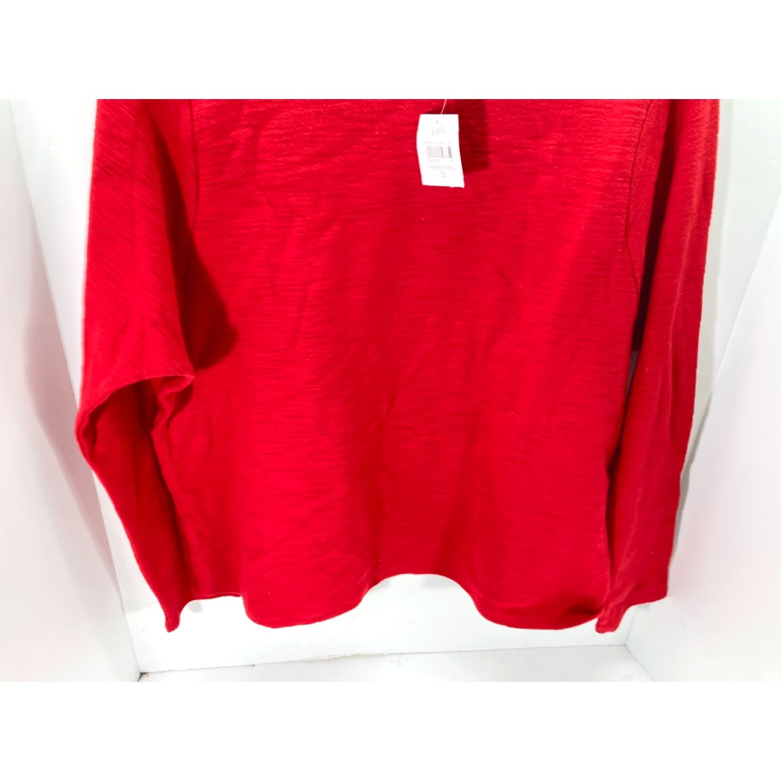 J. Jill J. Jill Womens S Red Tunic Pullover Sweater Top Boat Neck Long Sleeve NWT Size S / US 4 / IT 40 - 5 Thumbnail