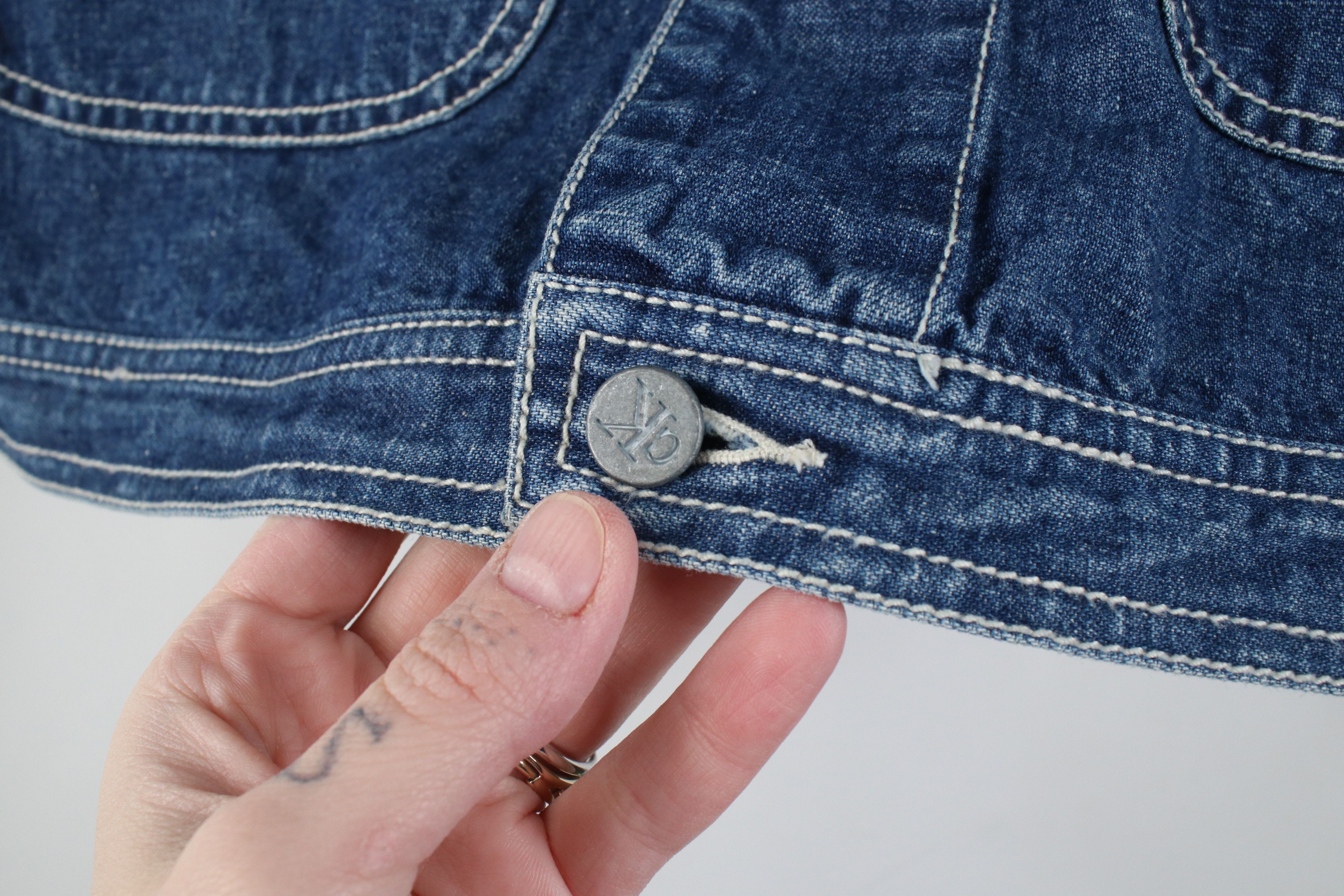 Calvin Klein Vintage 90s Calvin Klein Cropped Denim Trucker Vest Jacket Size M / US 6-8 / IT 42-44 - 5 Thumbnail